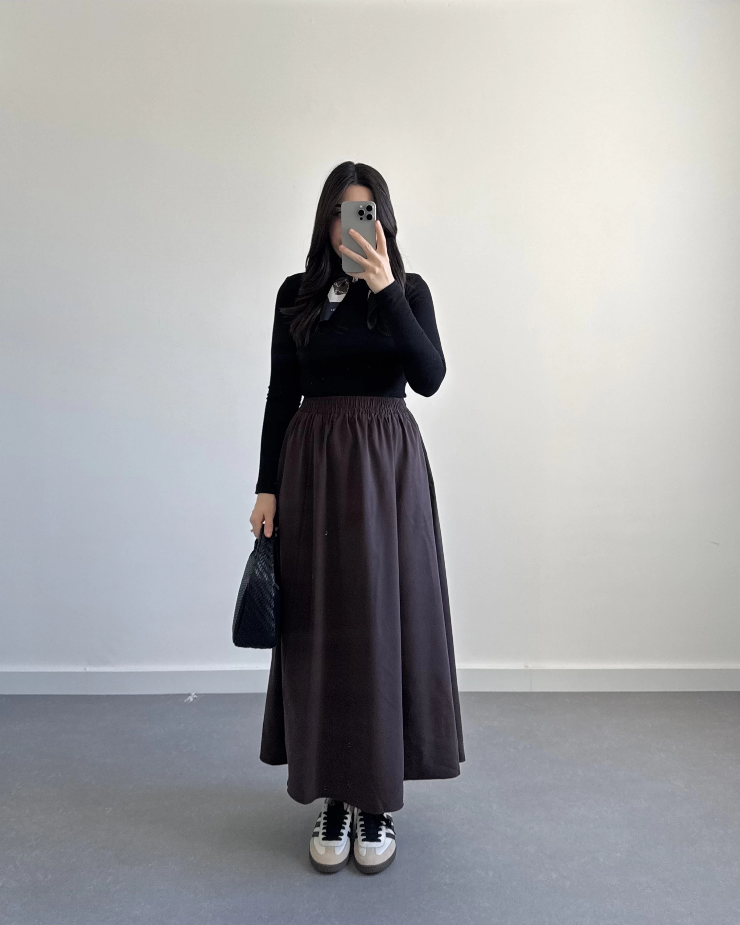 KAHVE MODAL MİDİ BOY ETEK