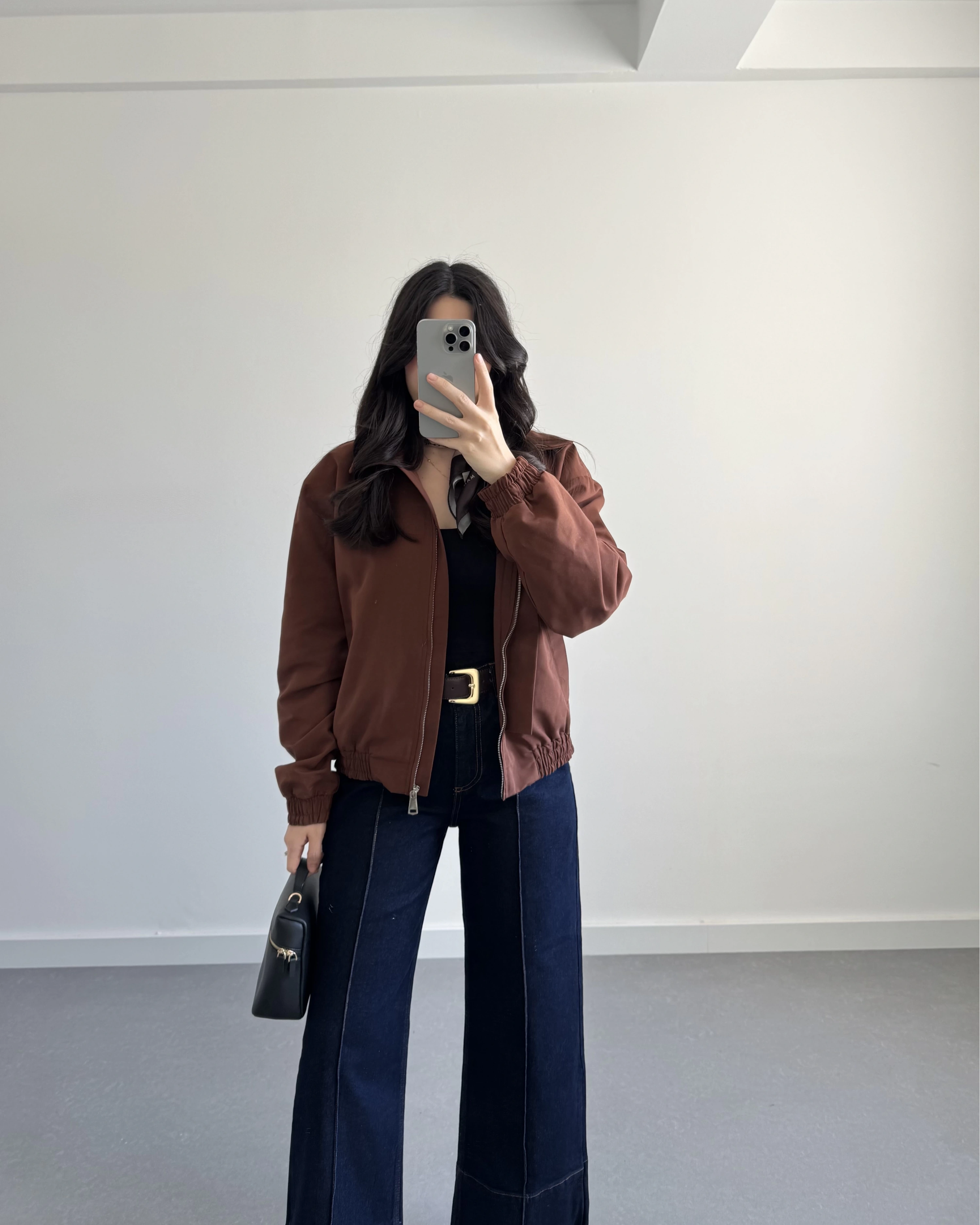 KAHVE OMUZLARI VATKALI PREMİUM CEKET