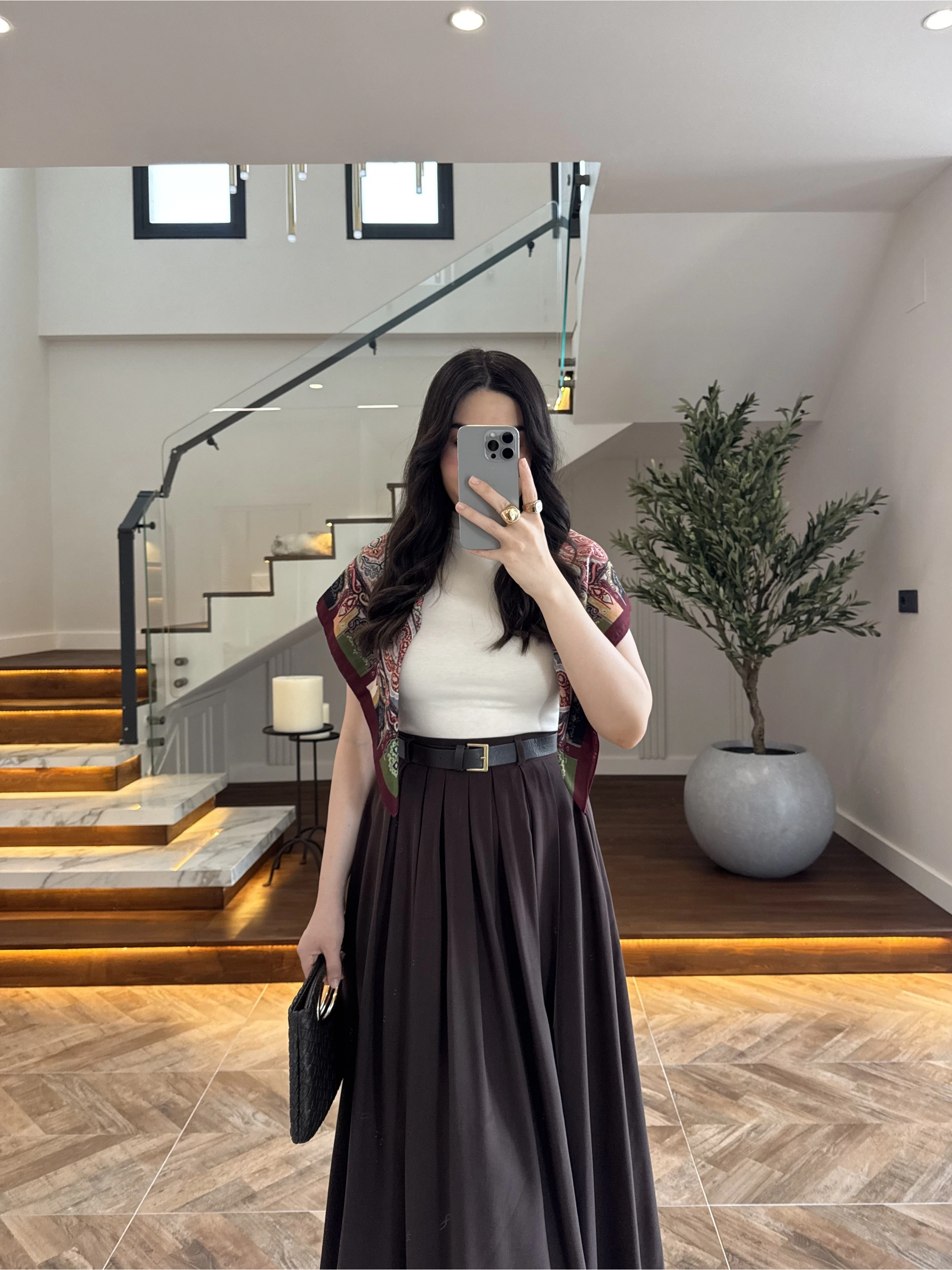 KAHVE ÖN PİLE DETAY ETEK -580653