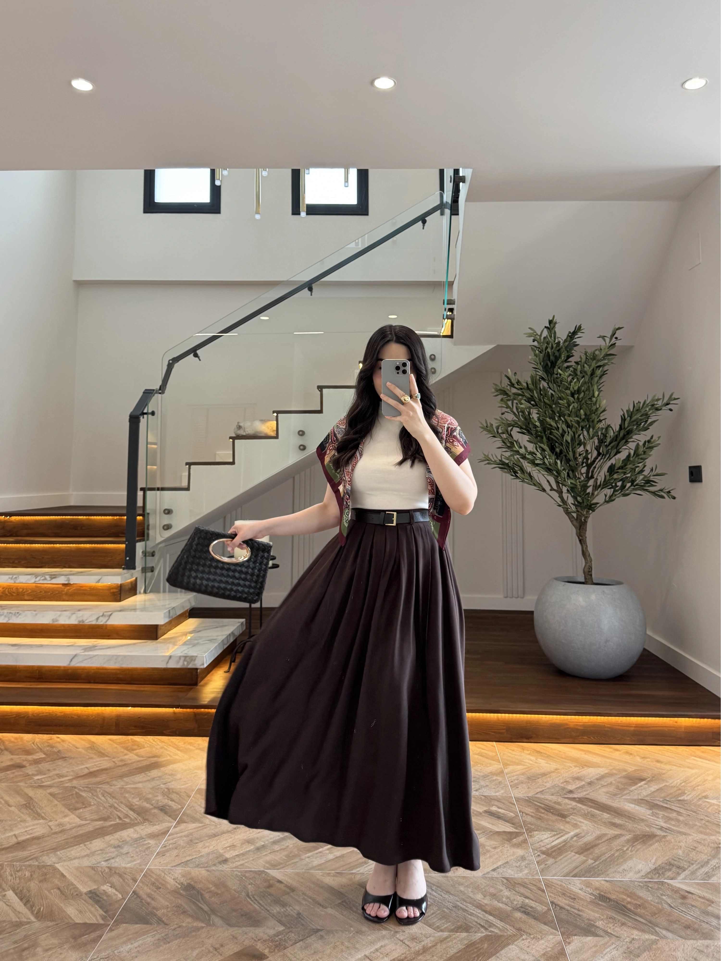 KAHVE ÖN PİLE DETAY ETEK -580653