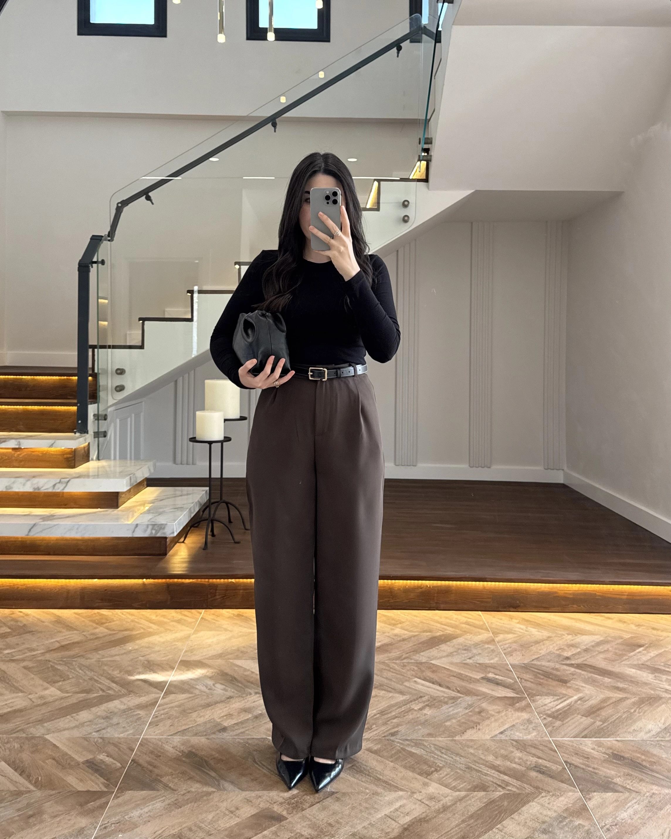 KAHVE PALAZZO PANTOLON -3879