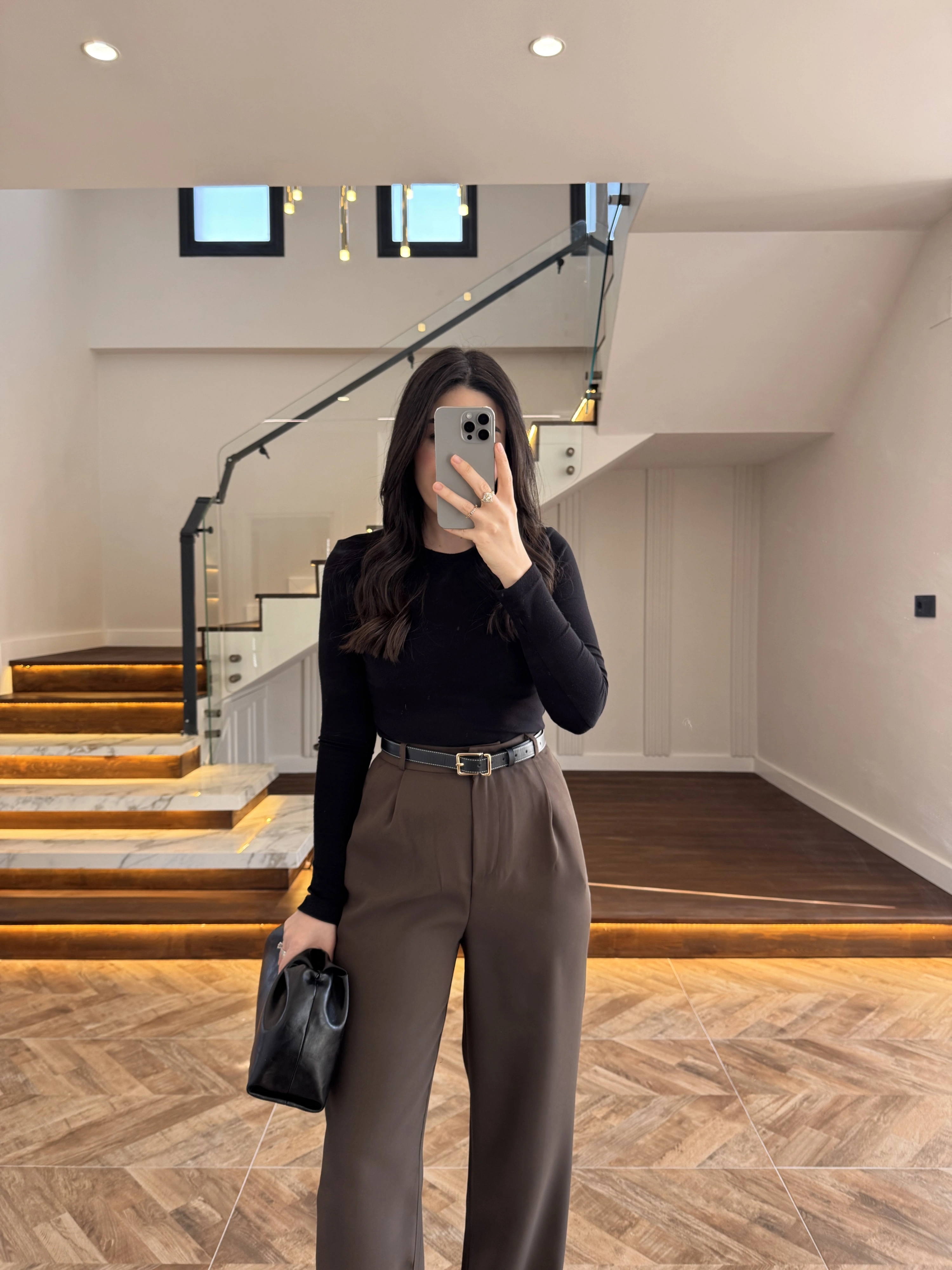 KAHVE PALAZZO PANTOLON -3879