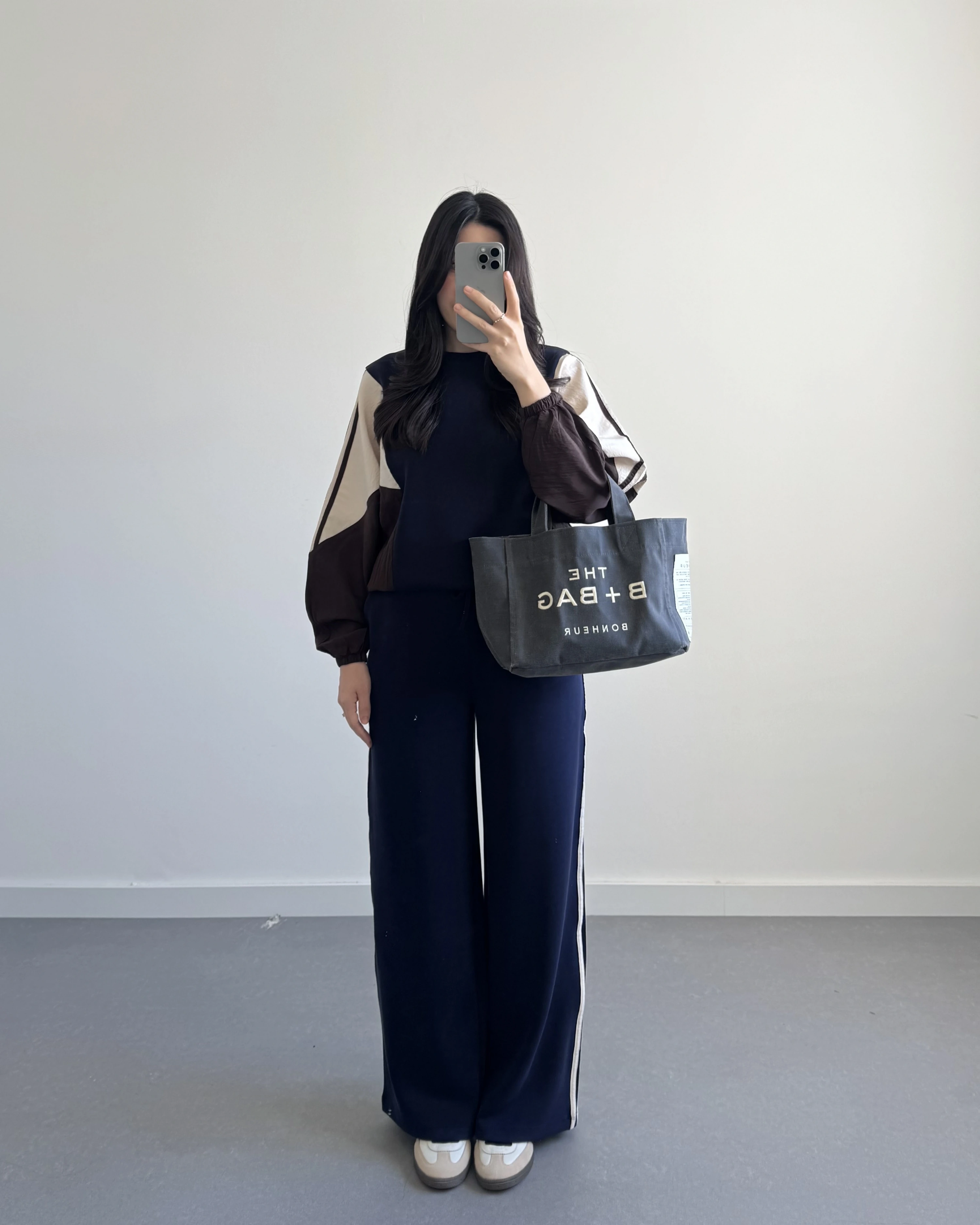 KAHVE PARAŞÜT KUMAŞ DETAYLI MODAL TAKIM