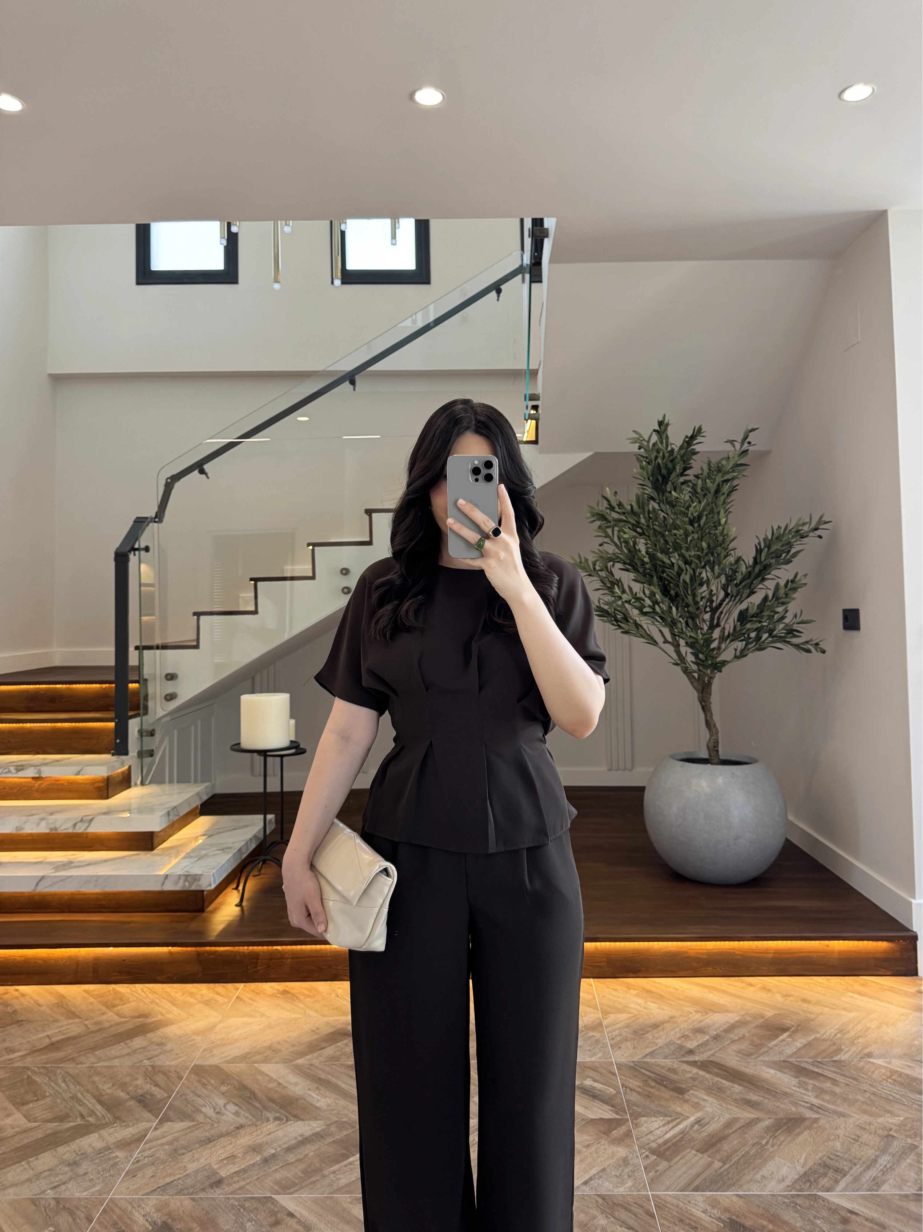 KAHVE PİLE DETAY KISA KOL TAKIM-9208
