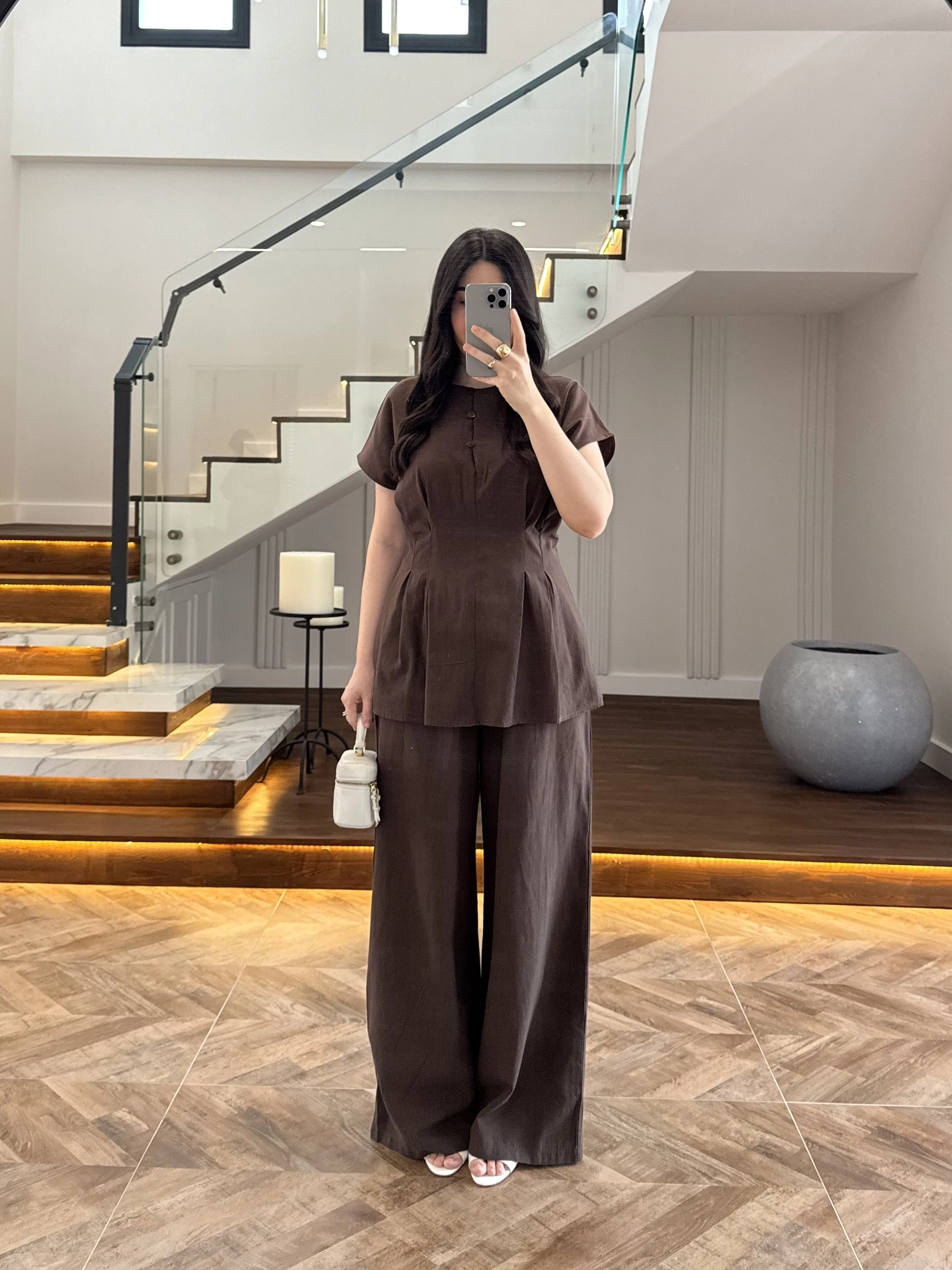 KAHVE PİLELİ YARASA KOL TAKIM-9066