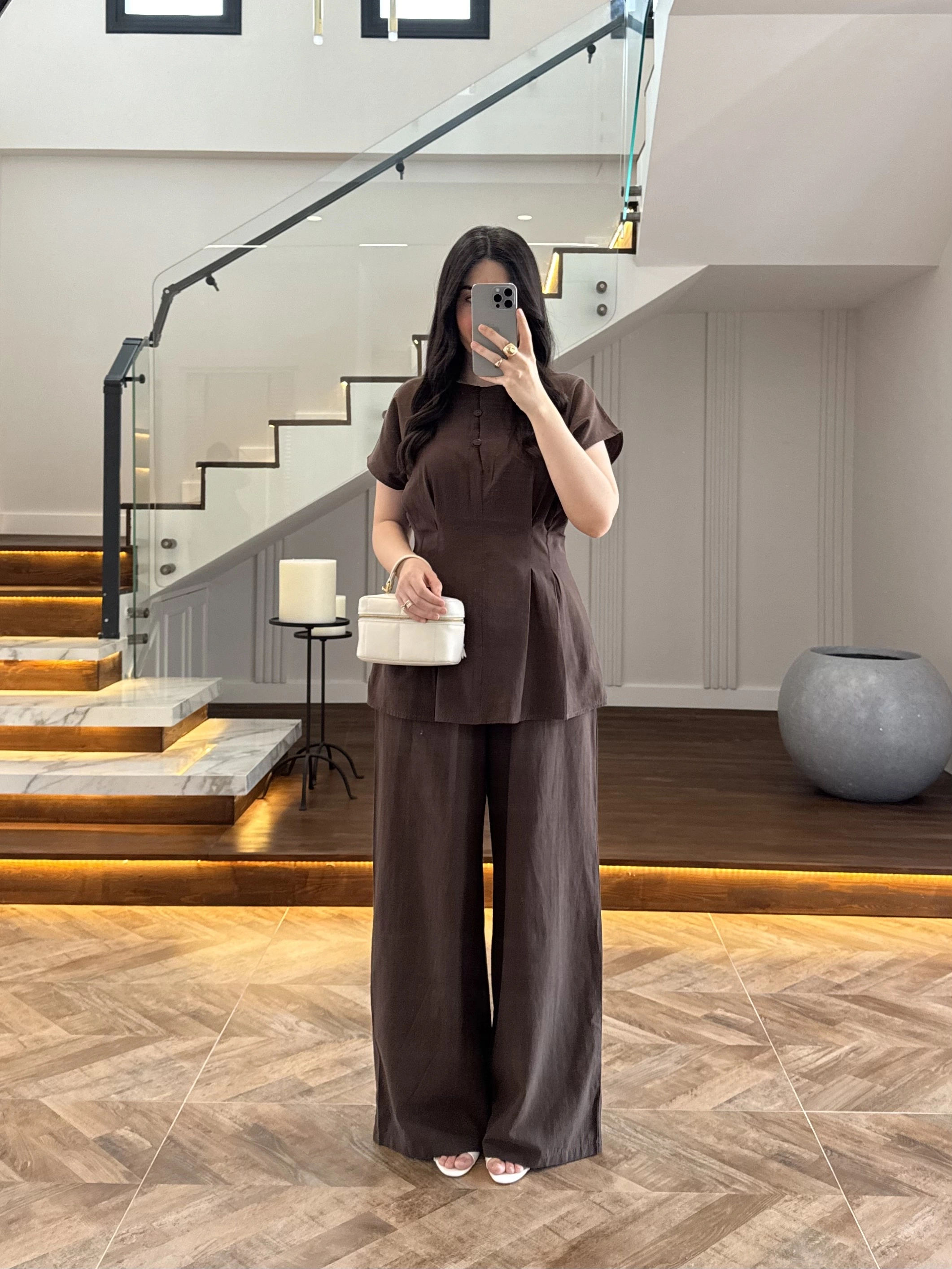 KAHVE PİLELİ YARASA KOL TAKIM-9066