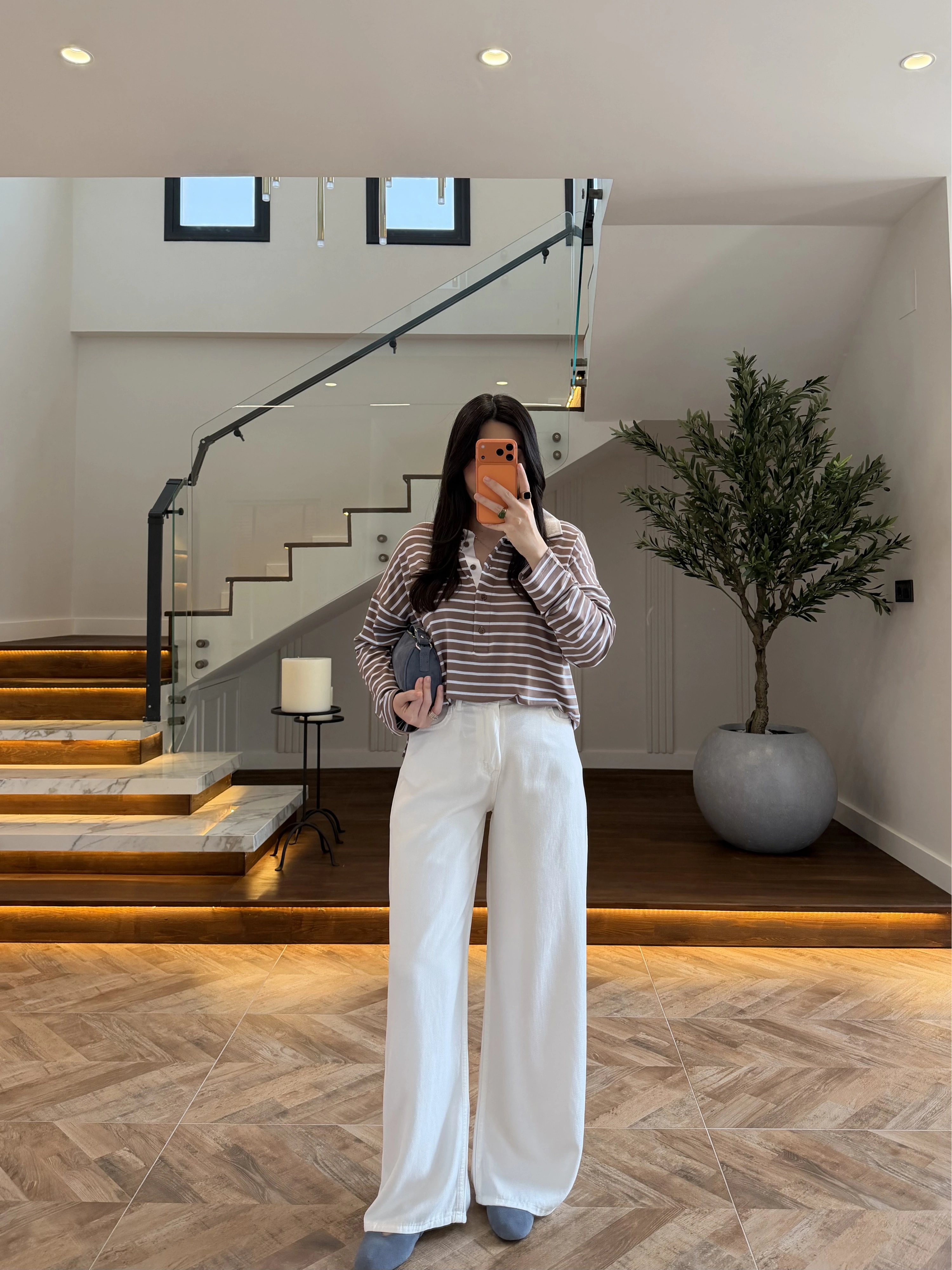 KAHVE POLO YAKA ÇİZGİLİ BASİC -27K-000013