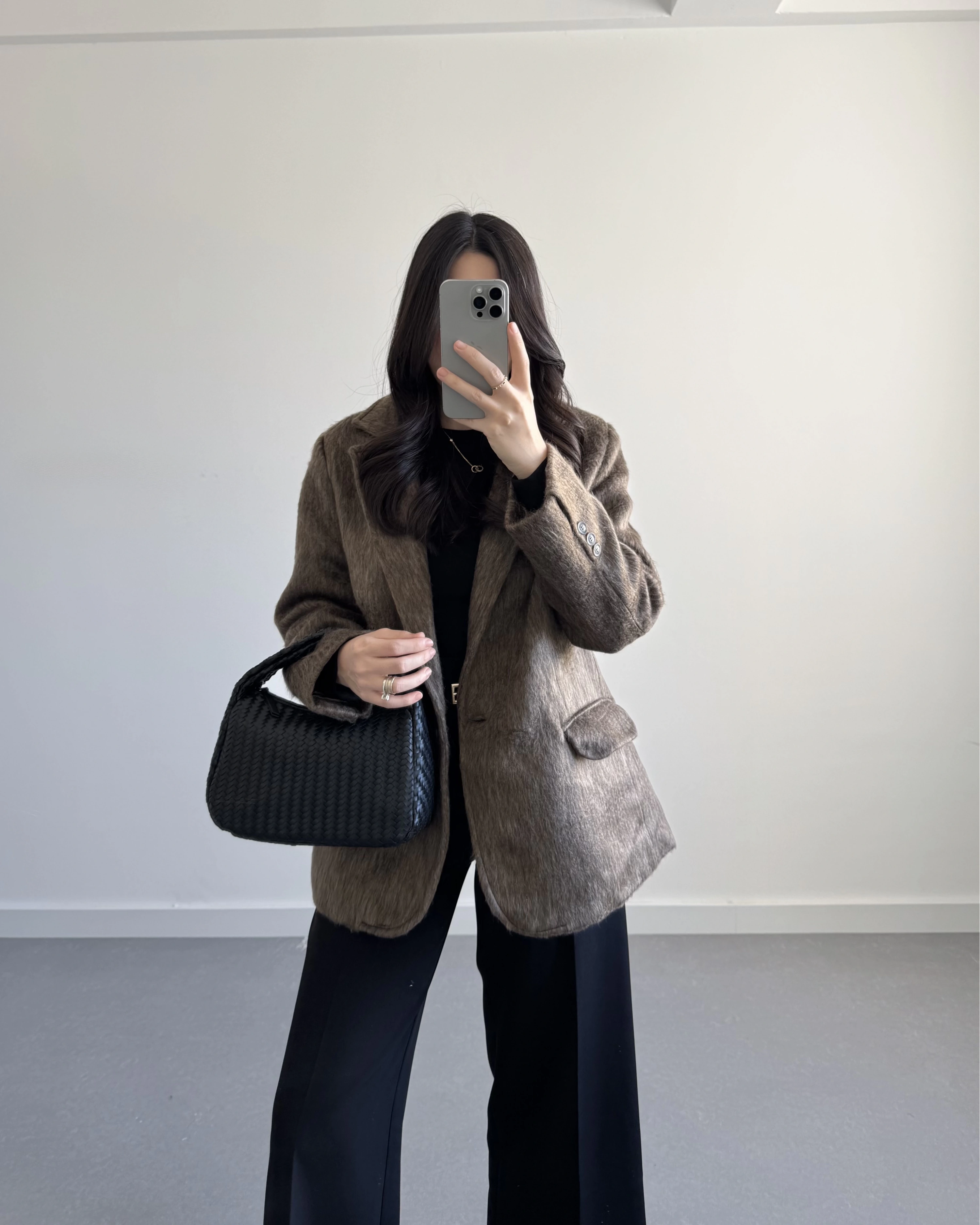 KAHVE SAKALLI BLAZER CEKET