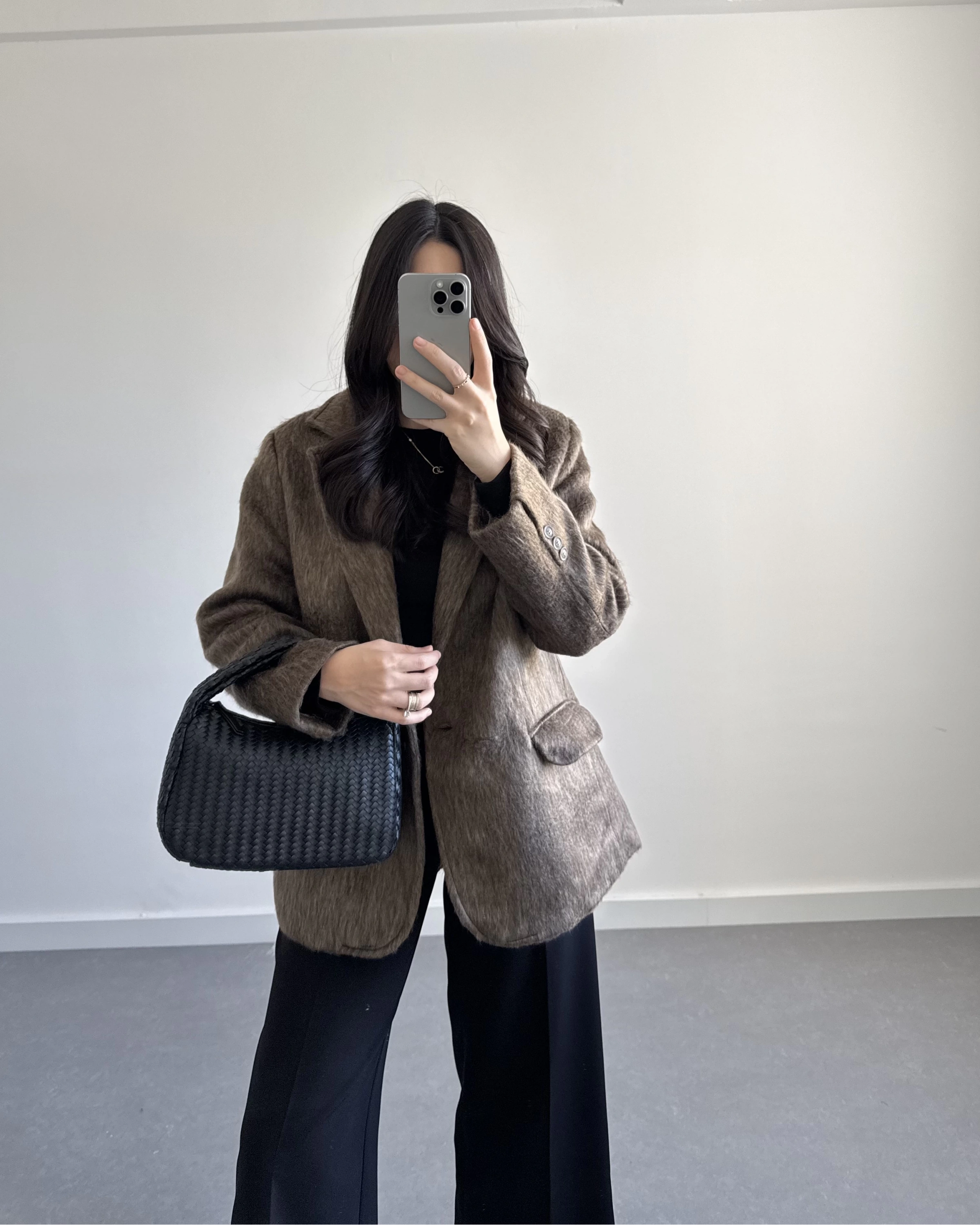 KAHVE SAKALLI BLAZER CEKET