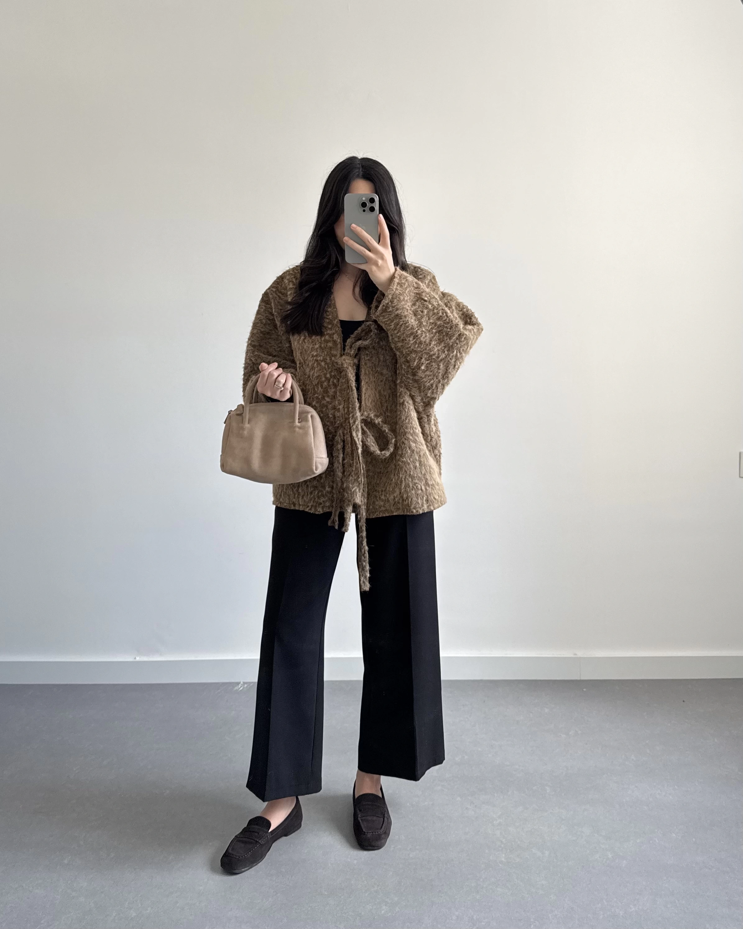 KAHVE SAKALLI KAŞE TASARIM CEKET