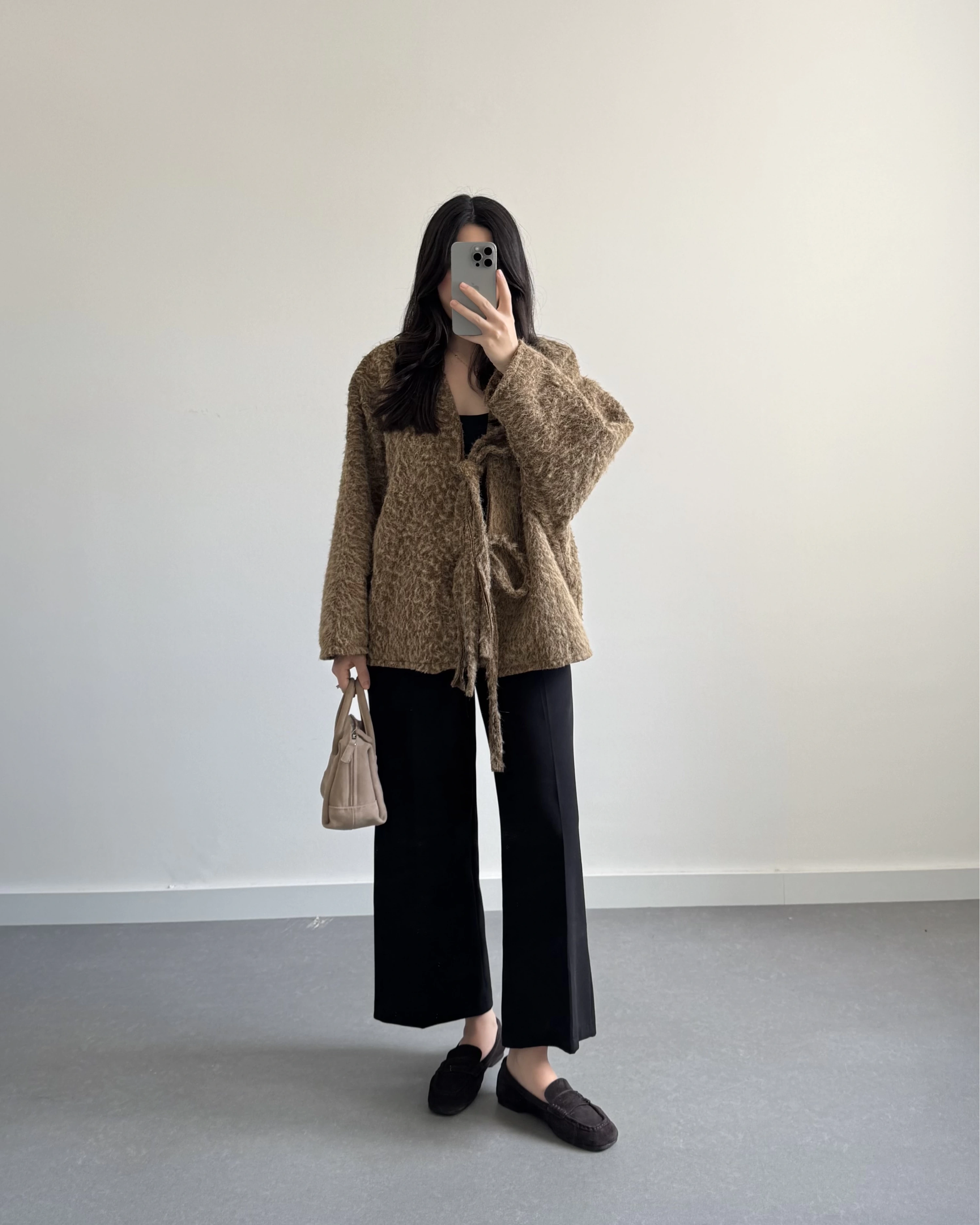 KAHVE SAKALLI KAŞE TASARIM CEKET