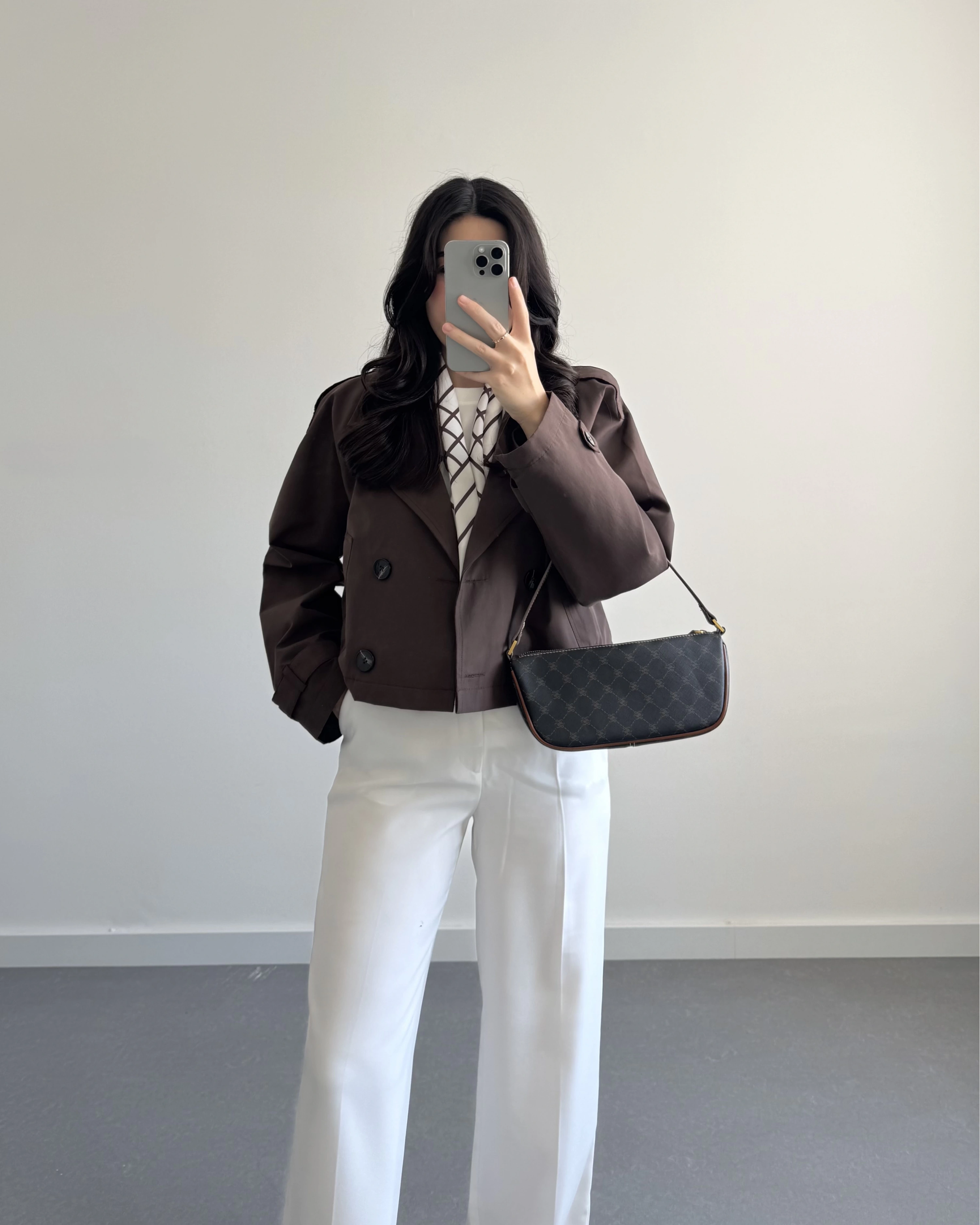 KAHVE ZR MODEL KRUVAZE YAKA TRENÇKOT