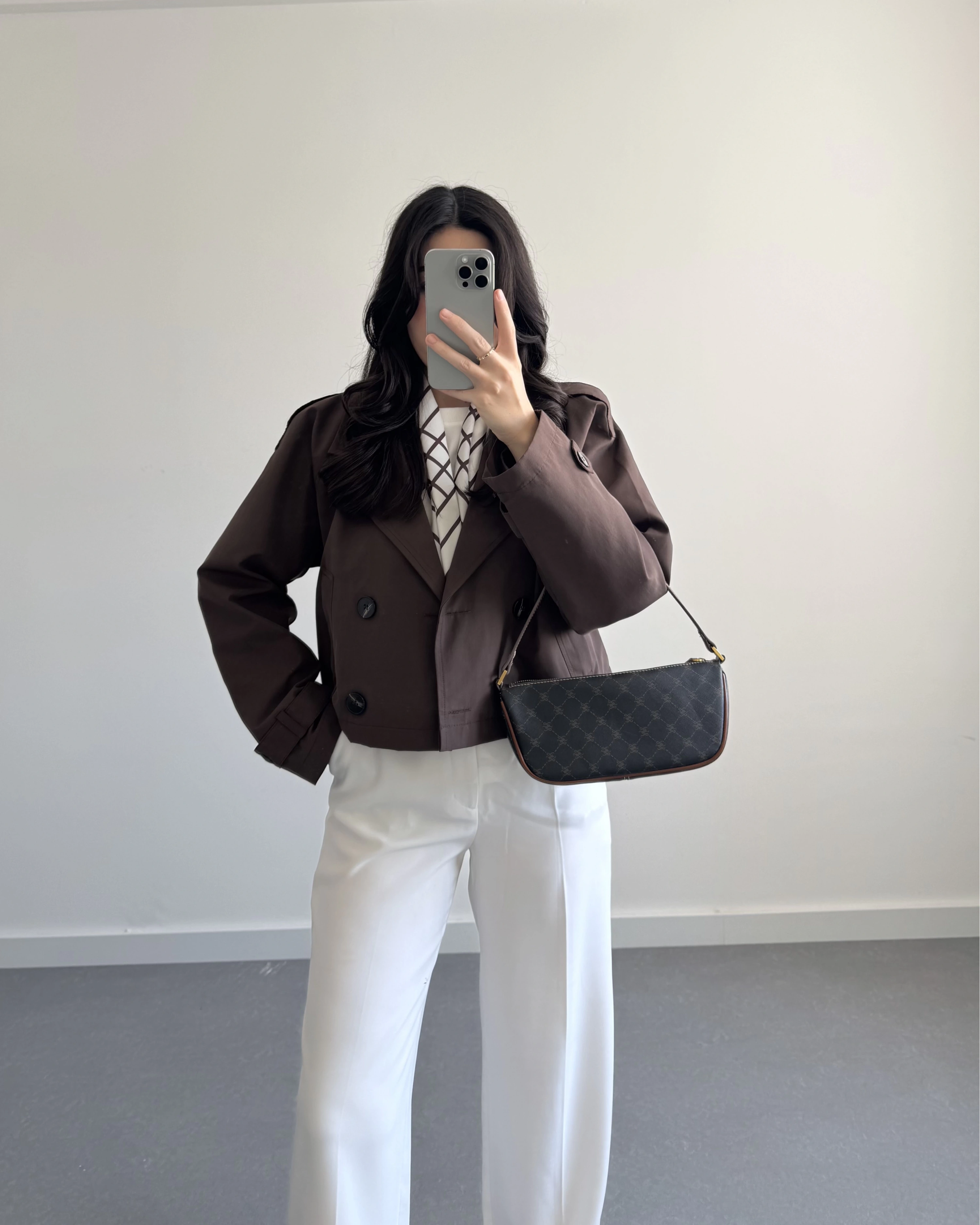 KAHVE ZR MODEL KRUVAZE YAKA TRENÇKOT