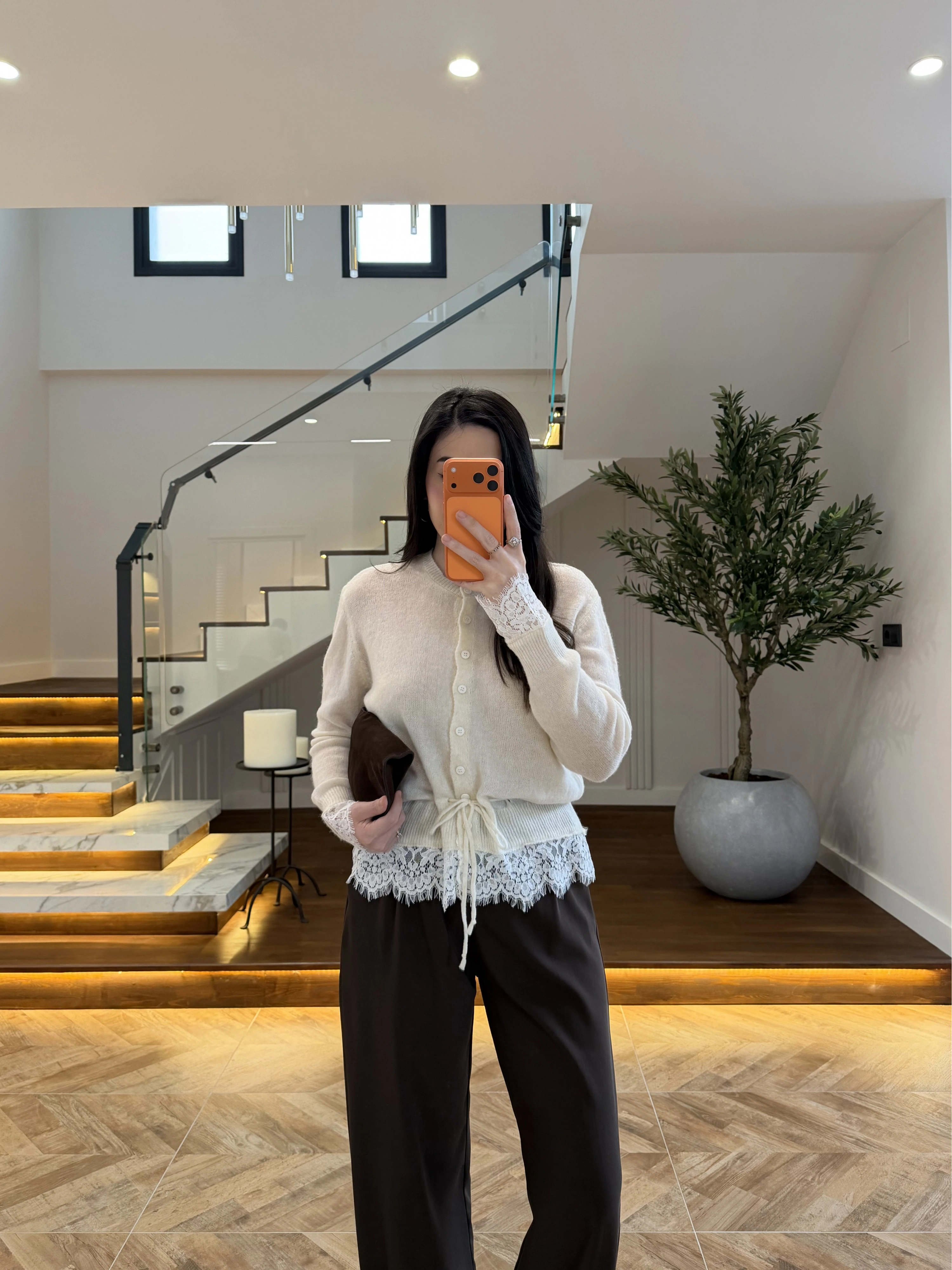 KREM DANTELLİ HIRKA -TH261085