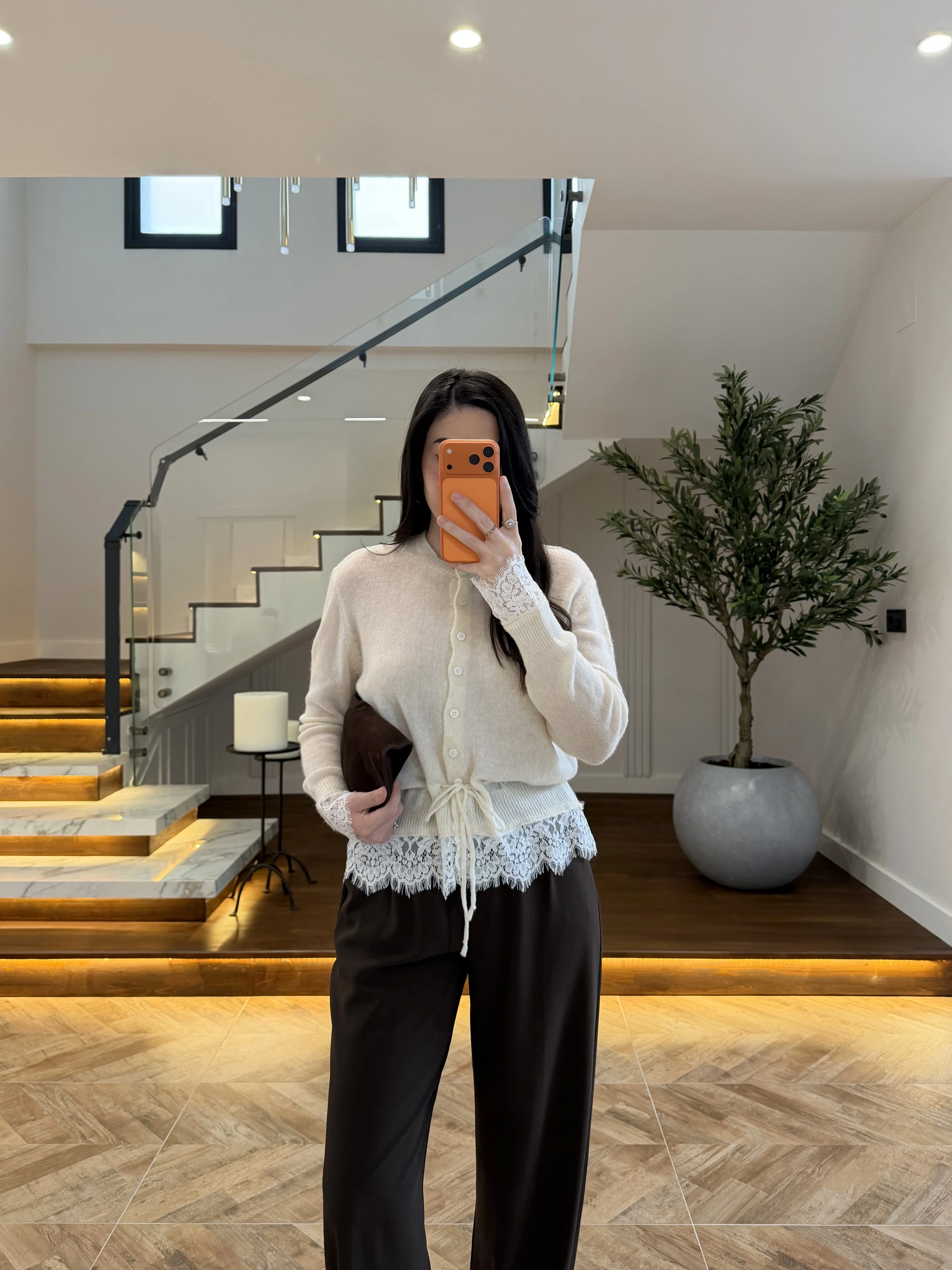 KREM DANTELLİ HIRKA -TH261085