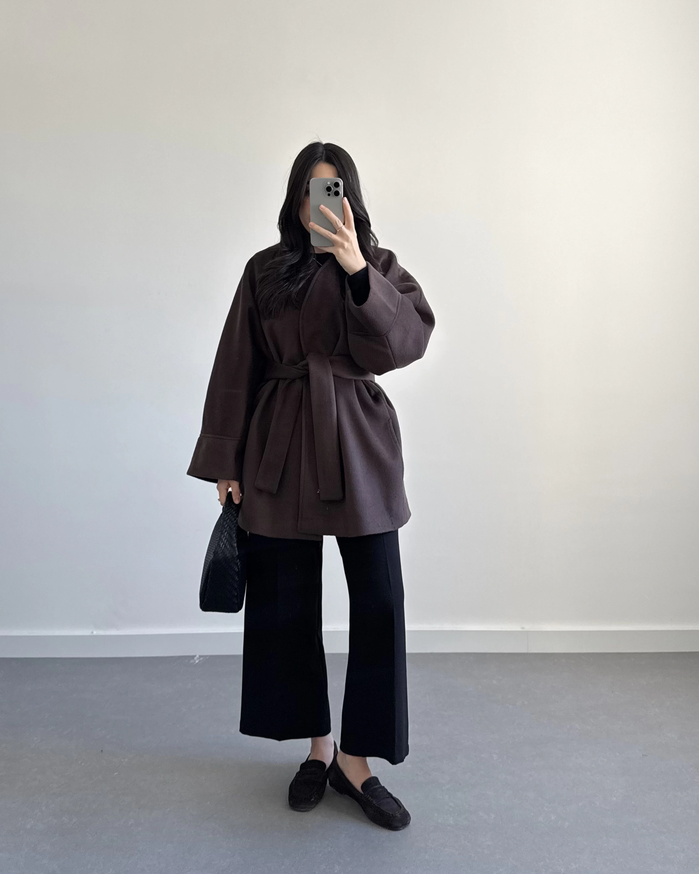 KRUVAZE YAKA İTHAL KUMAŞ KAHVE KABAN