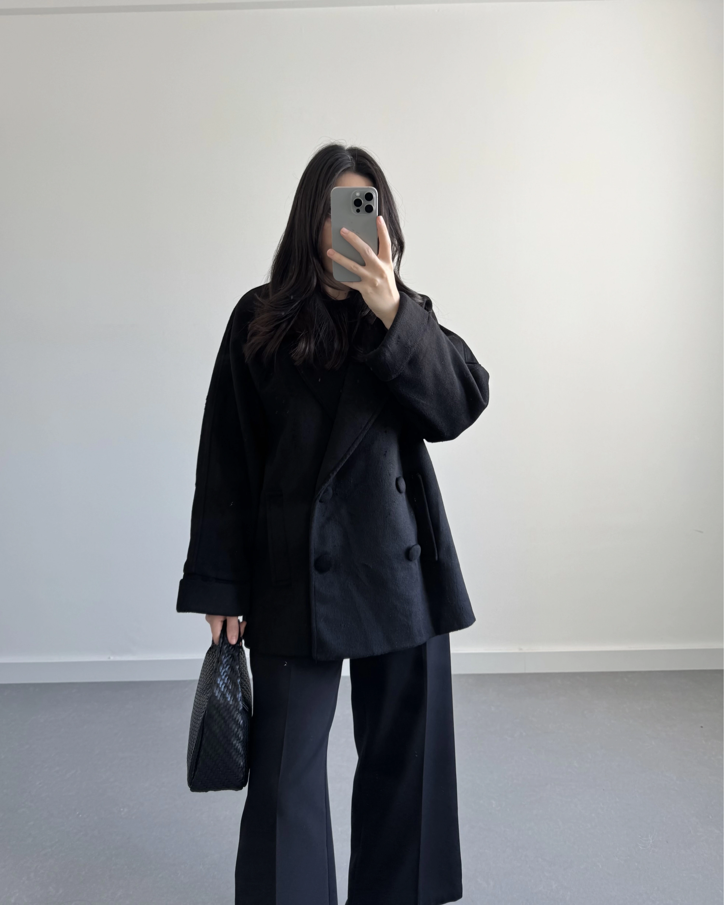 KRUVAZE YAKA KAŞE SİYAH