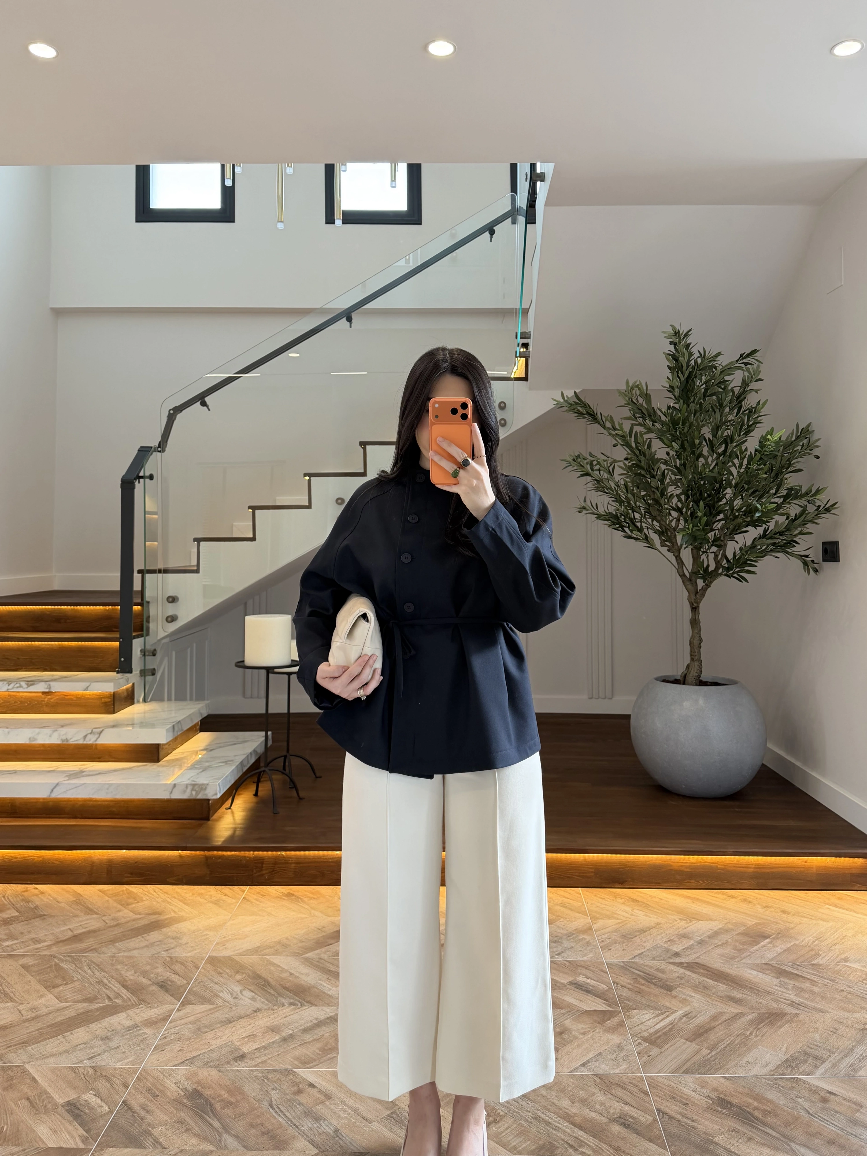 LACİVERT BAĞCIKLI DÜĞMELİ CEKET-7788