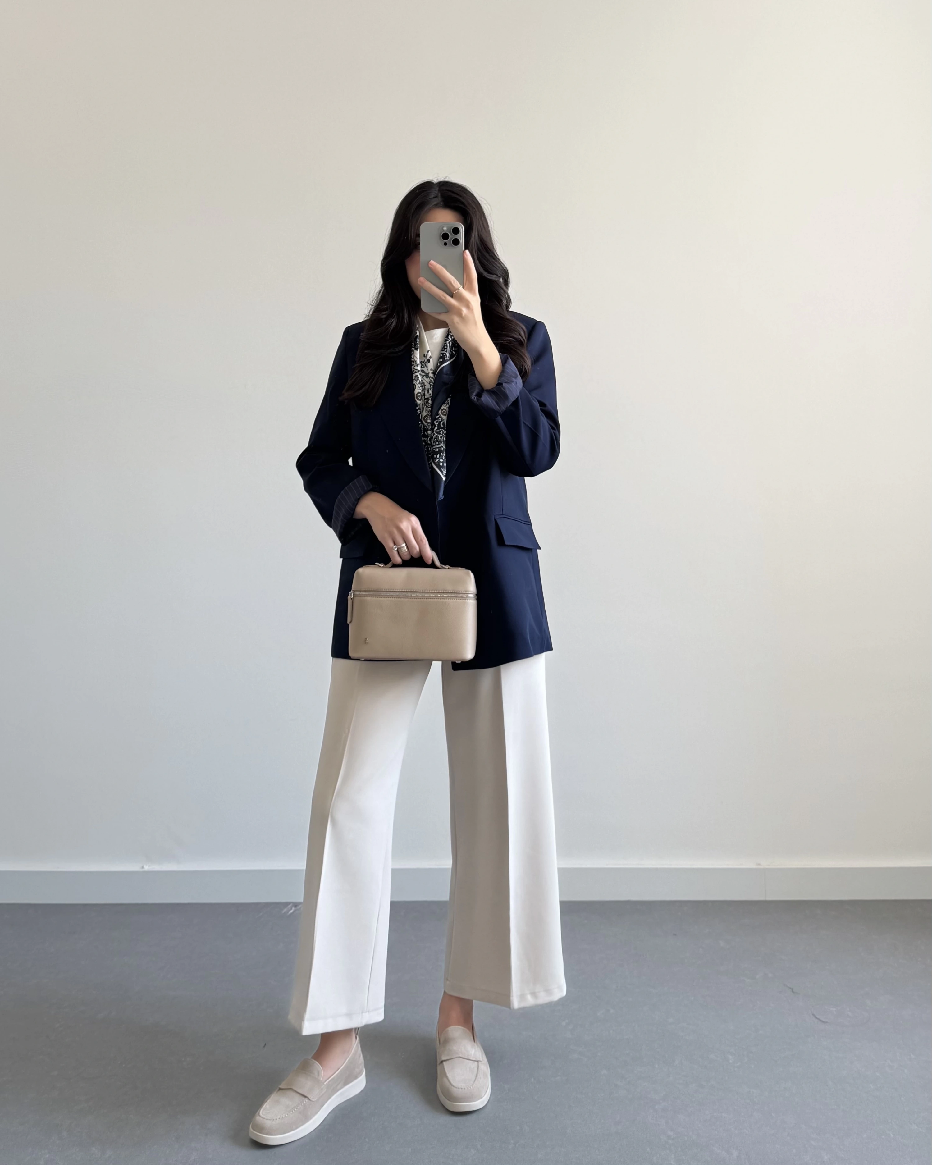 LACİVERT ÇİZGİ DETAYLI BLAZER CEKET