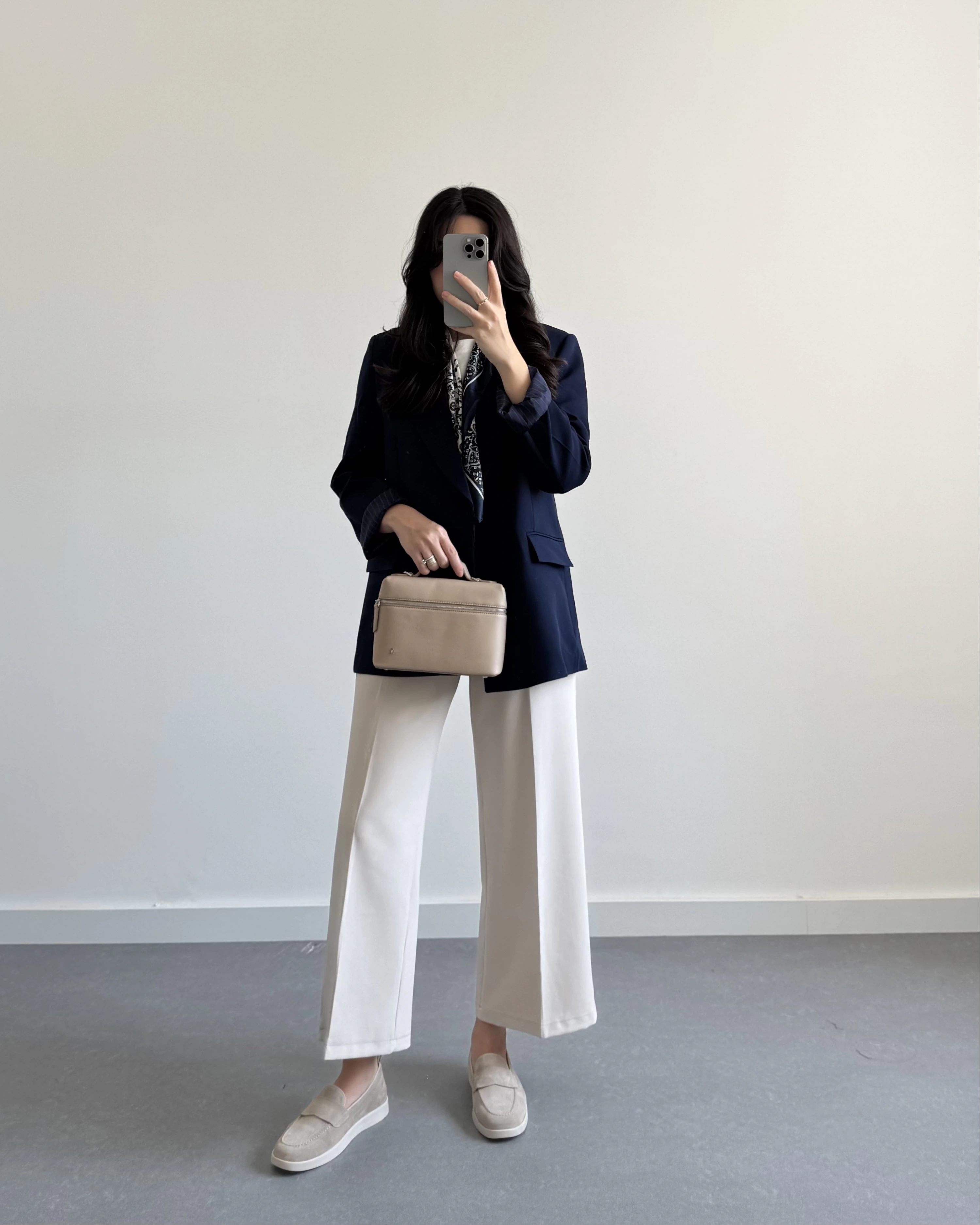 LACİVERT ÇİZGİ DETAYLI BLAZER CEKET