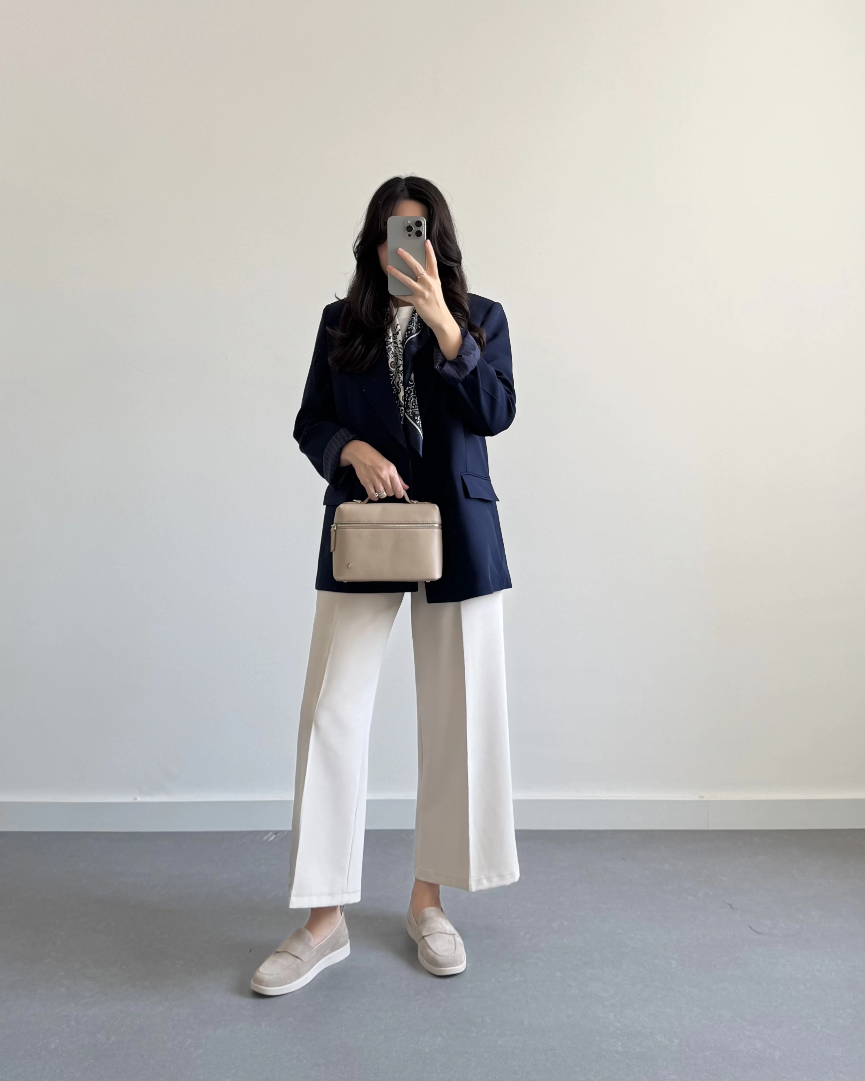 LACİVERT ÇİZGİ DETAYLI BLAZER CEKET