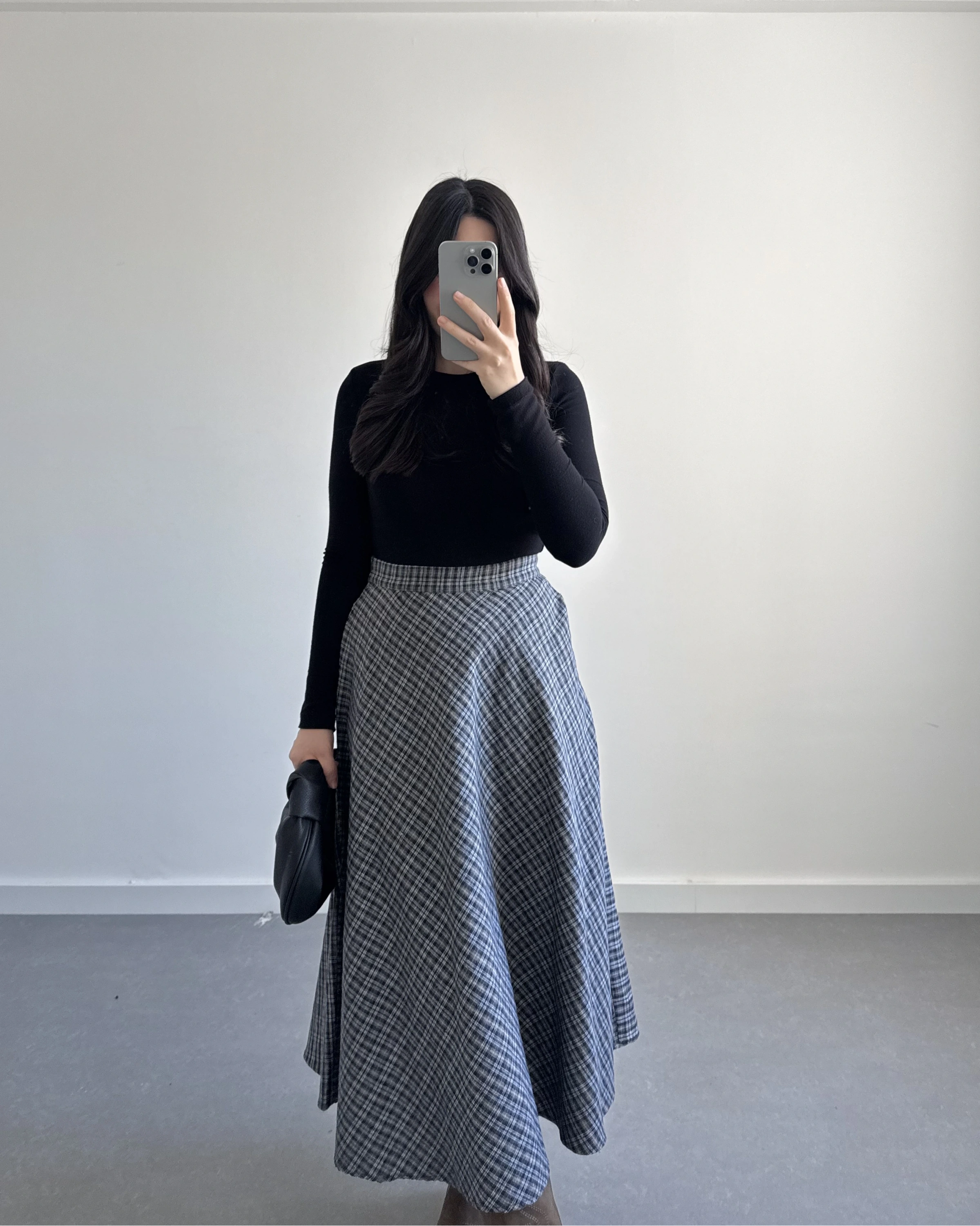 LACİVERT EKOSE ÇAN ETEK