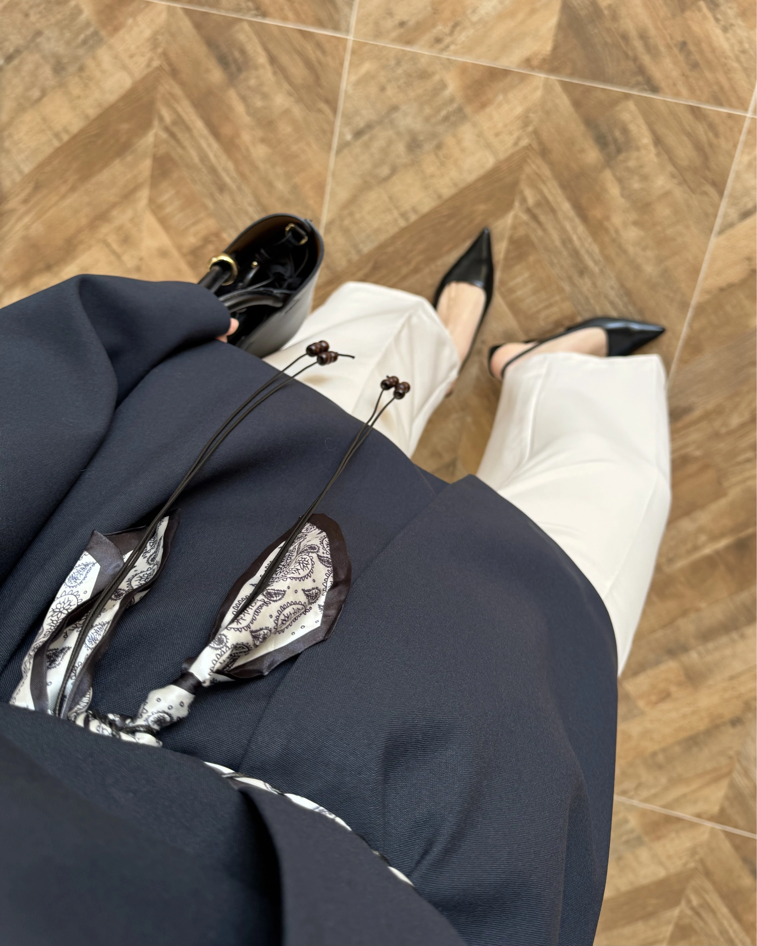 LACİVERT KEMERLİ CEKET -7673