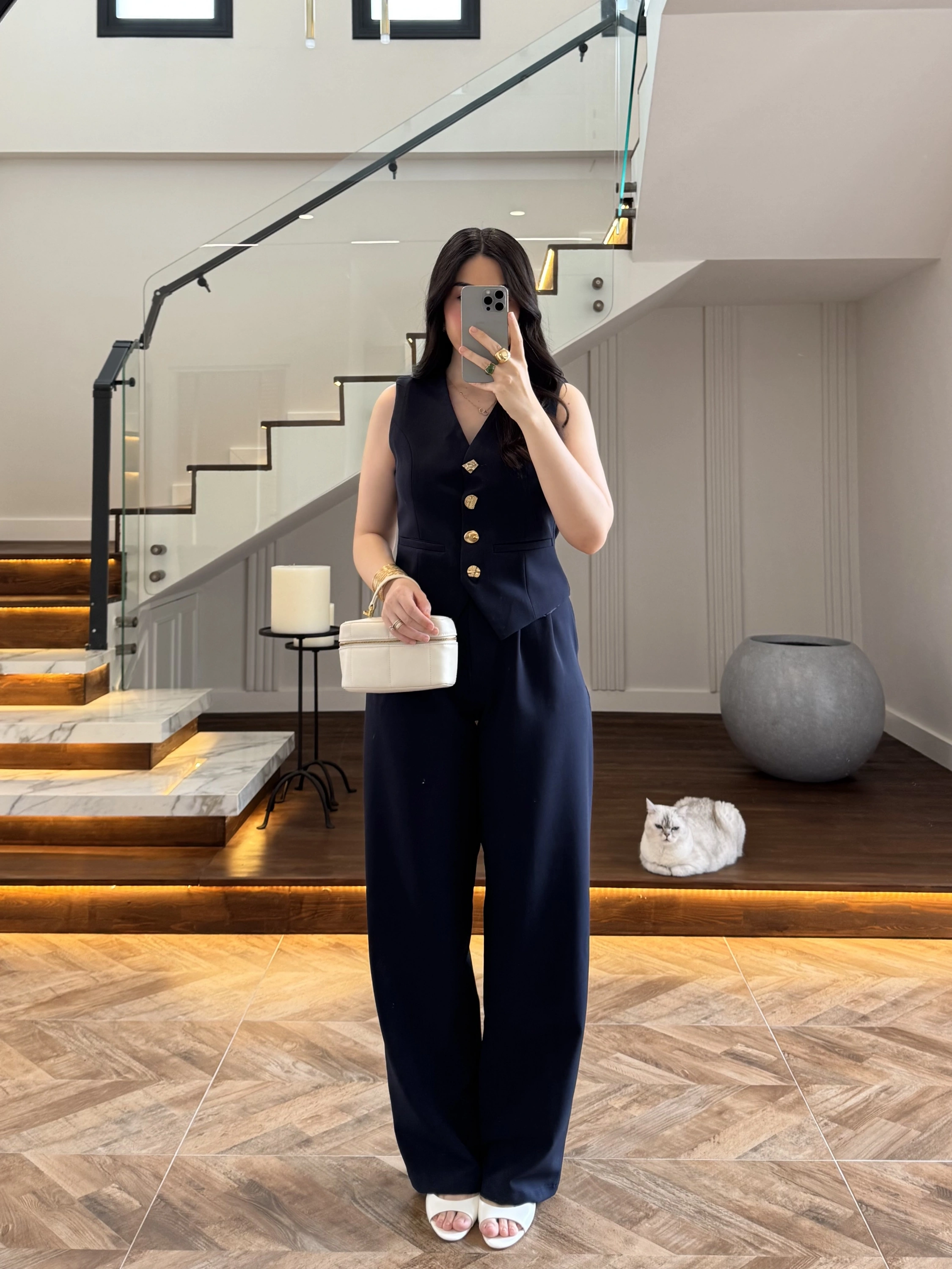LACİVERT PANTOLON YELEK TAKIM -247172