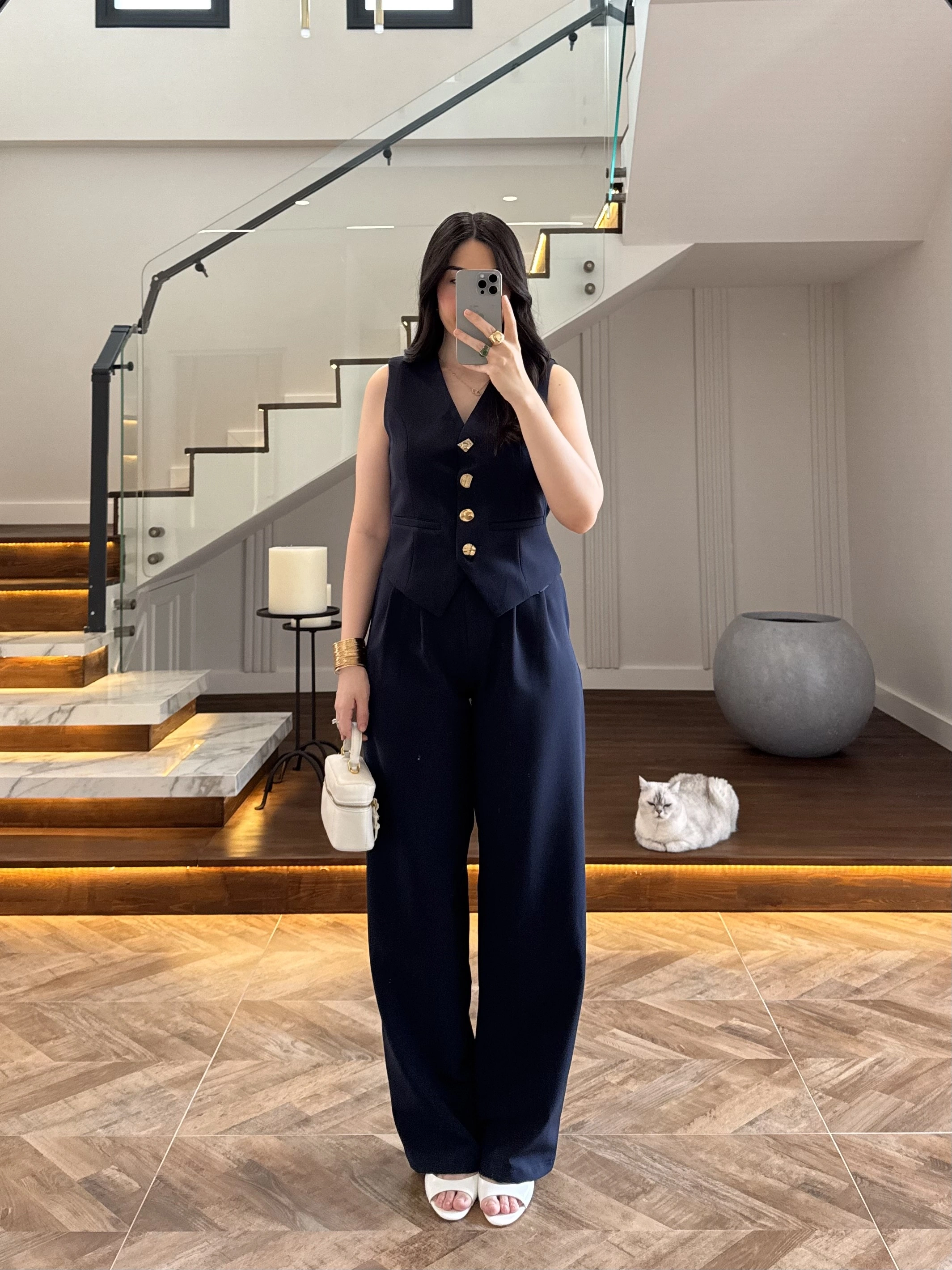 LACİVERT PANTOLON YELEK TAKIM -247172