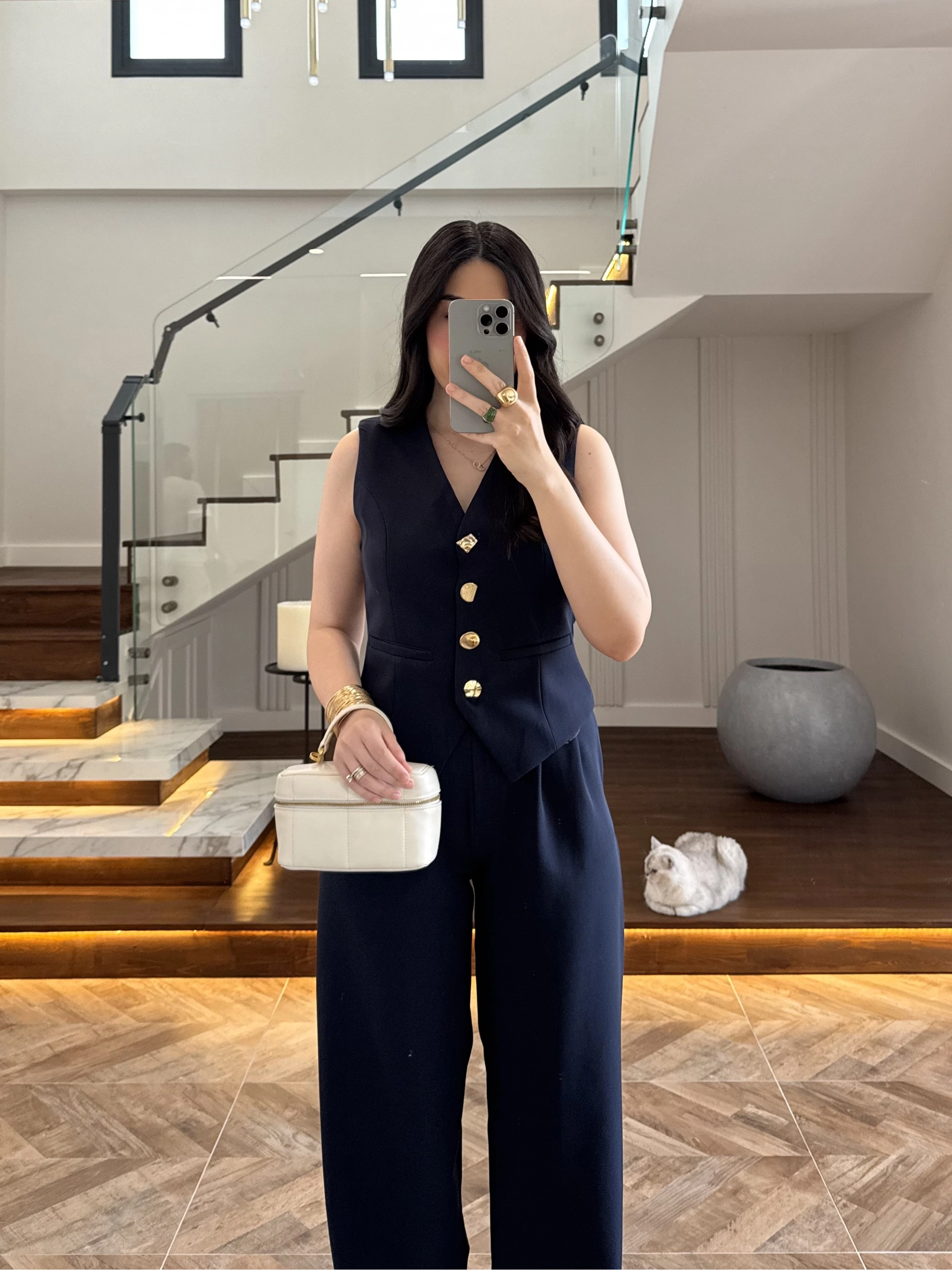 LACİVERT PANTOLON YELEK TAKIM -247172