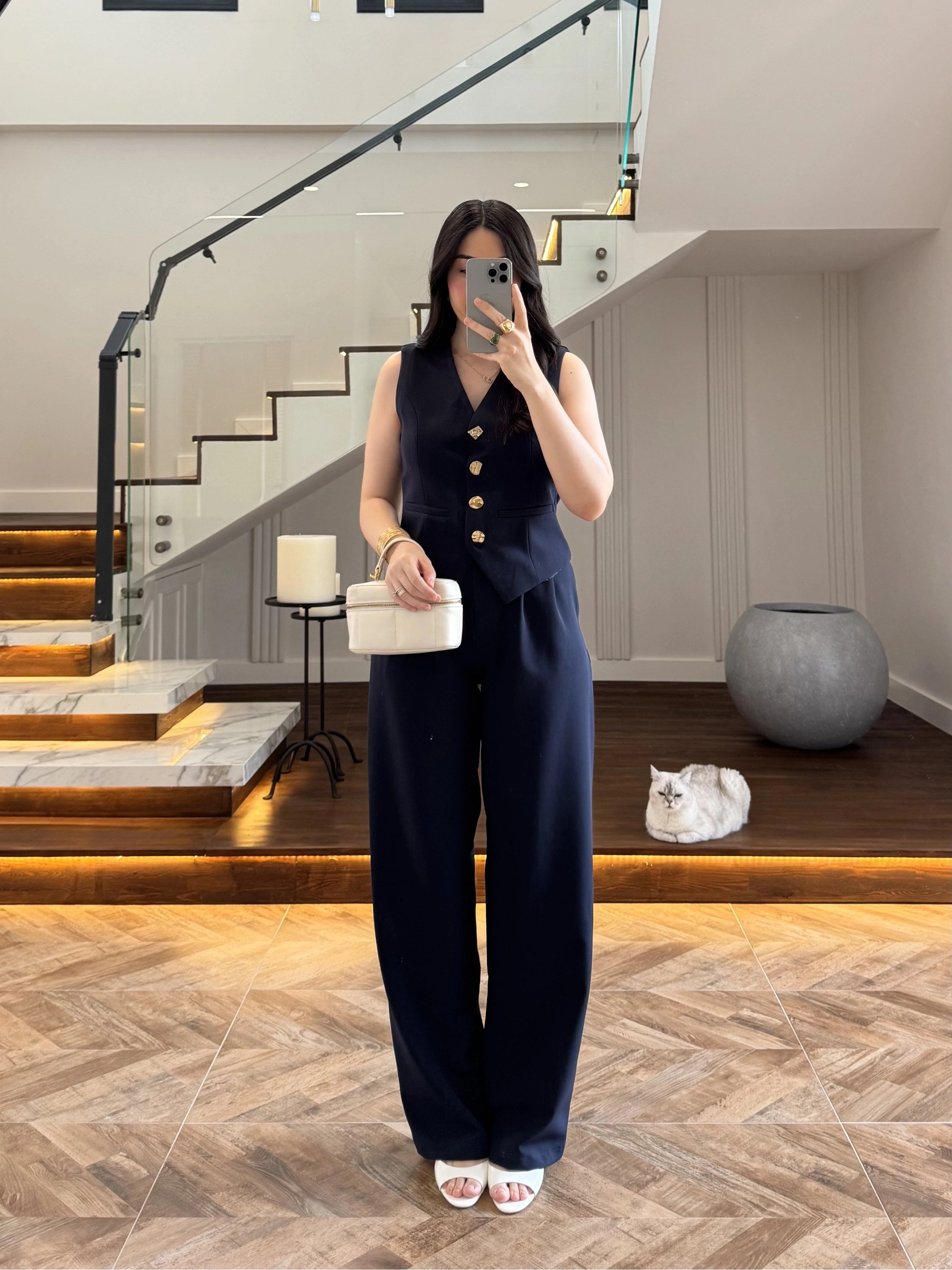 LACİVERT PANTOLON YELEK TAKIM -247172