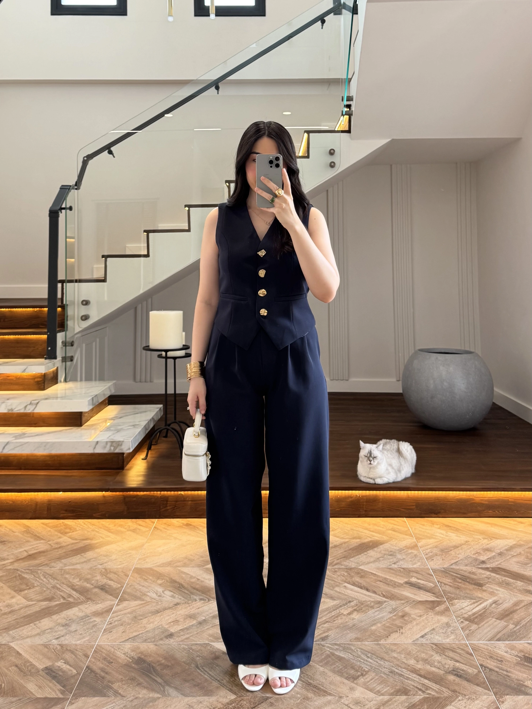LACİVERT PANTOLON YELEK TAKIM -247172