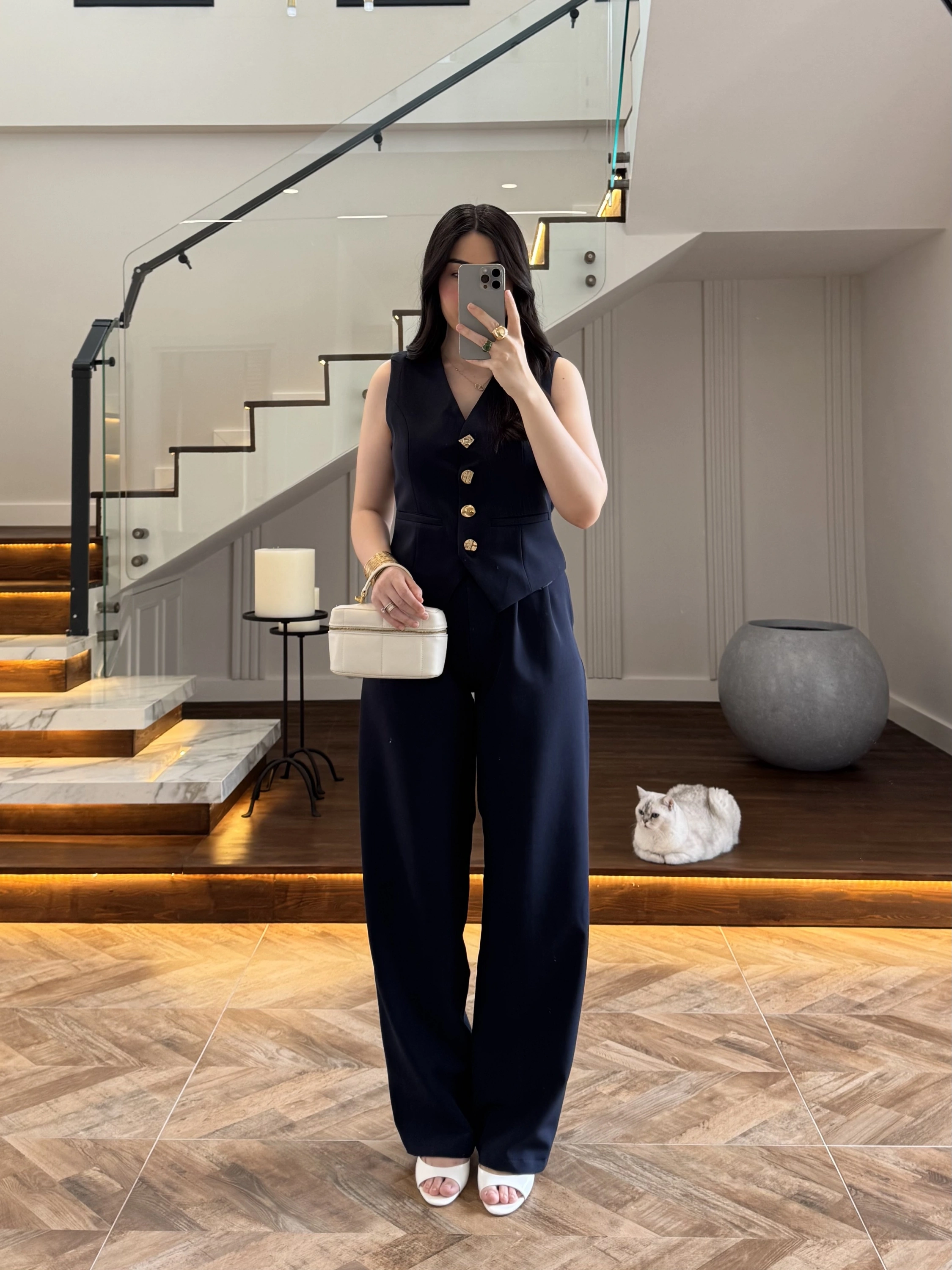 LACİVERT PANTOLON YELEK TAKIM -247172