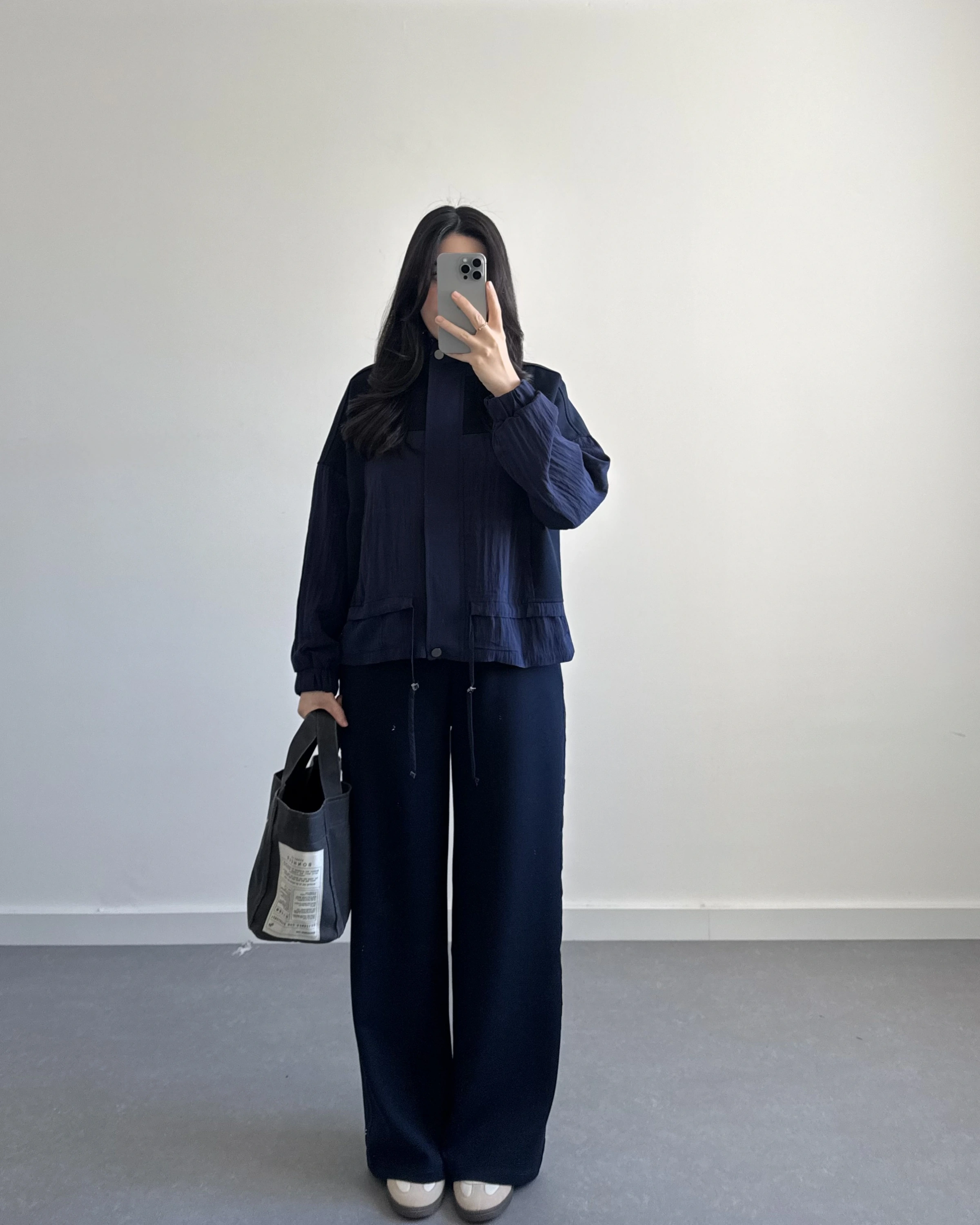 LACİVERT PREMİUM FERMUARLI MODAL CEKET TAKIM