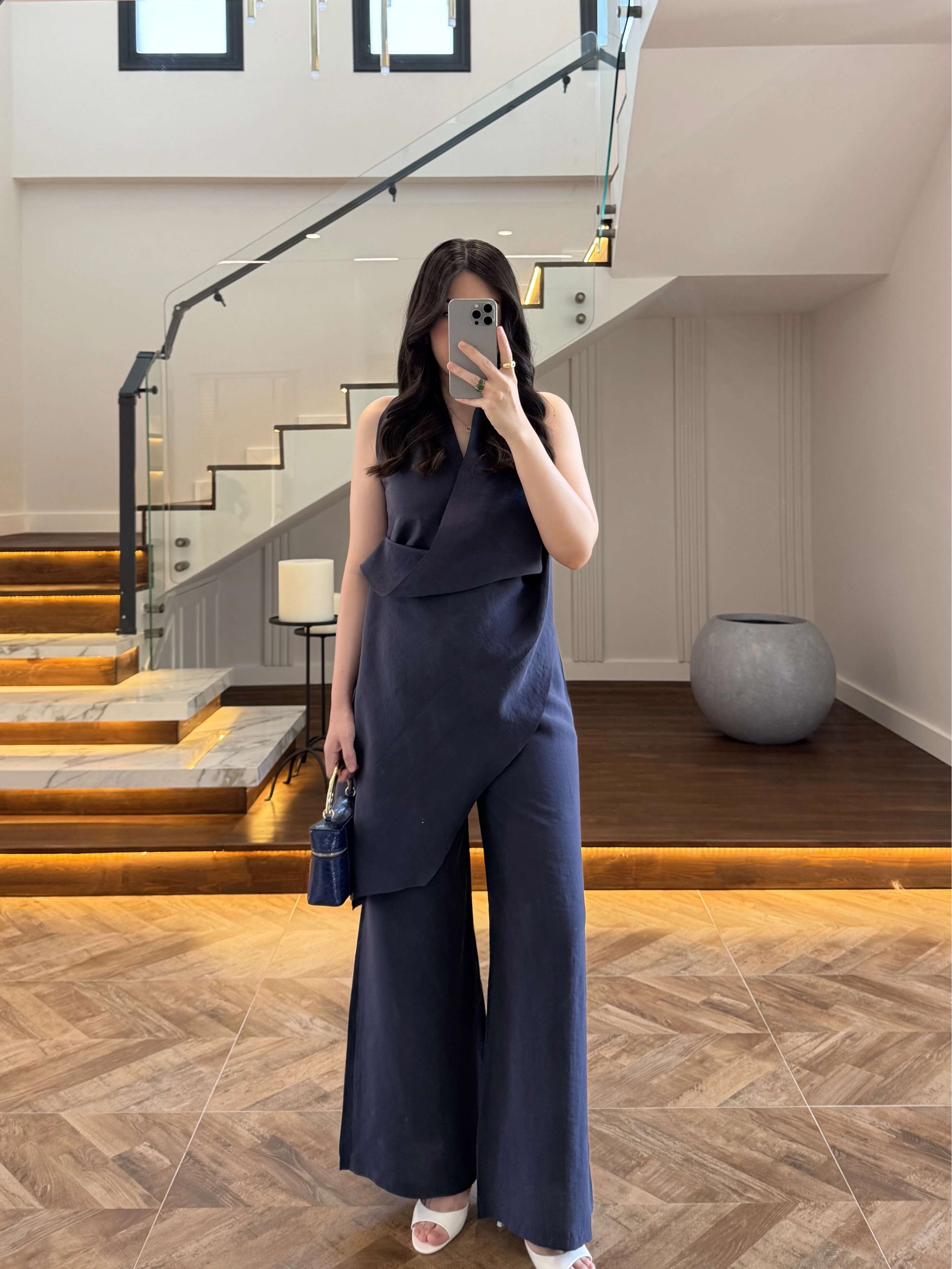 LACİVERT TASARIM TENSEL TULUM-26Y5369
