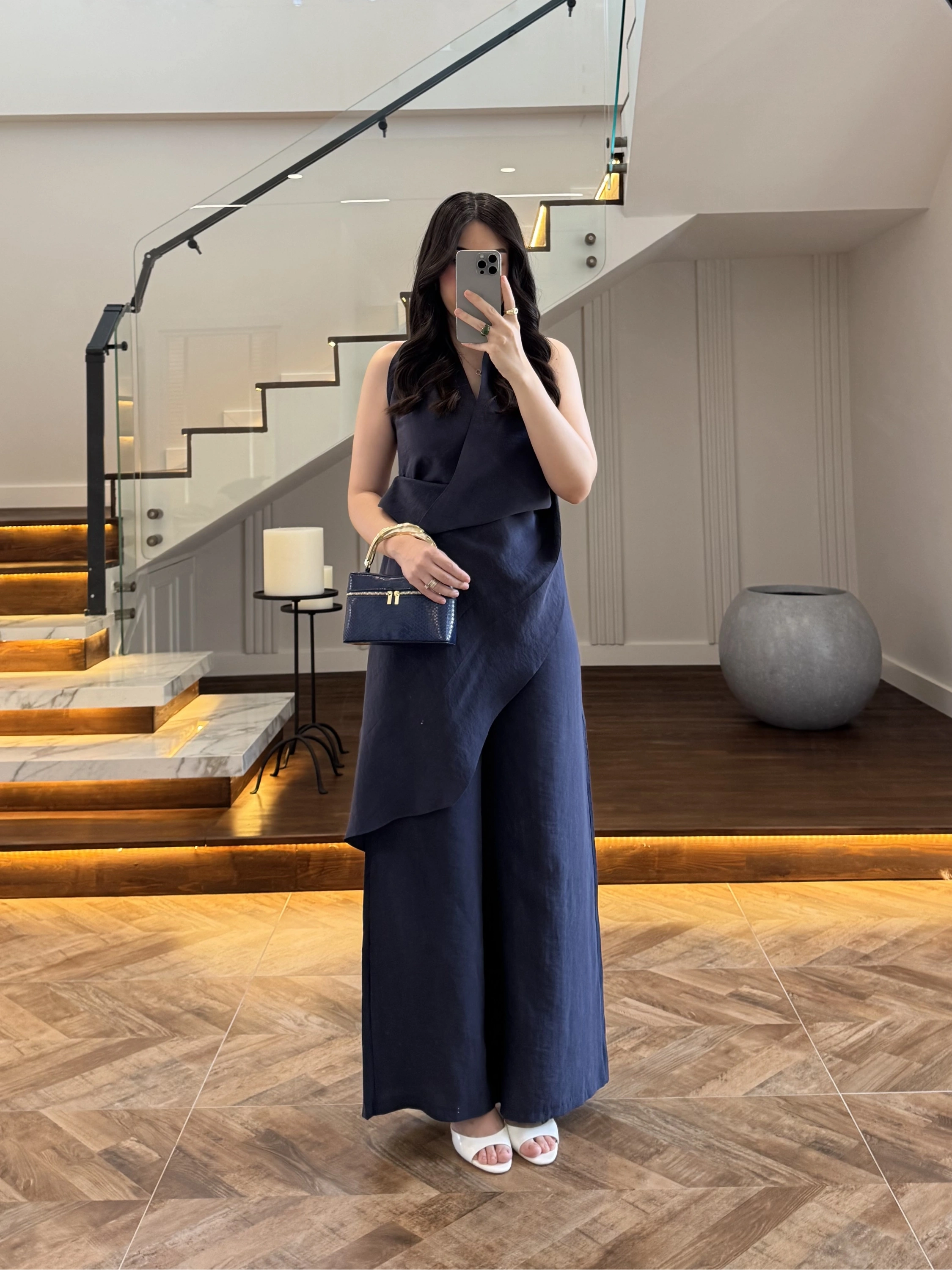 LACİVERT TASARIM TENSEL TULUM-26Y5369