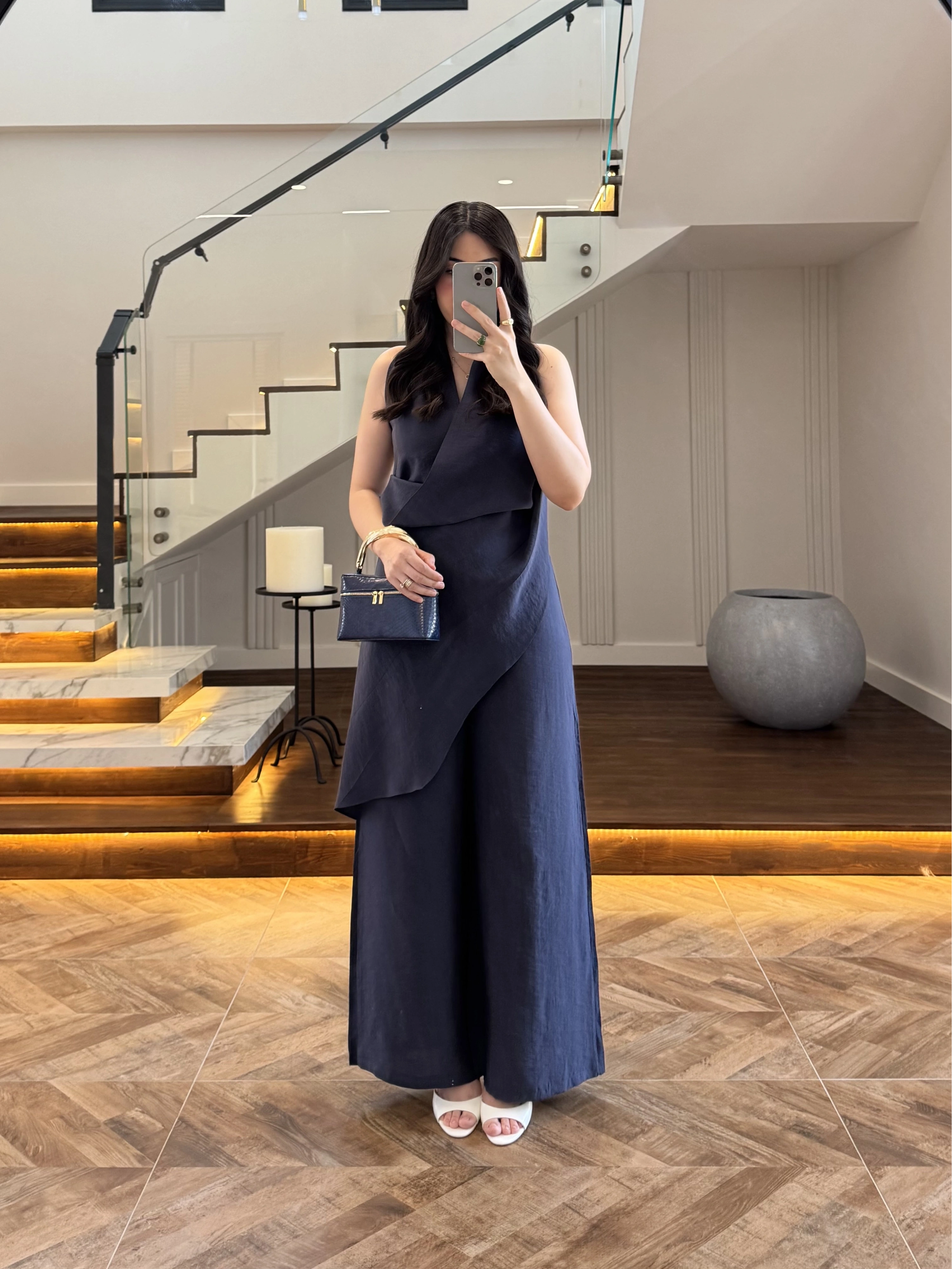 LACİVERT TASARIM TENSEL TULUM-26Y5369