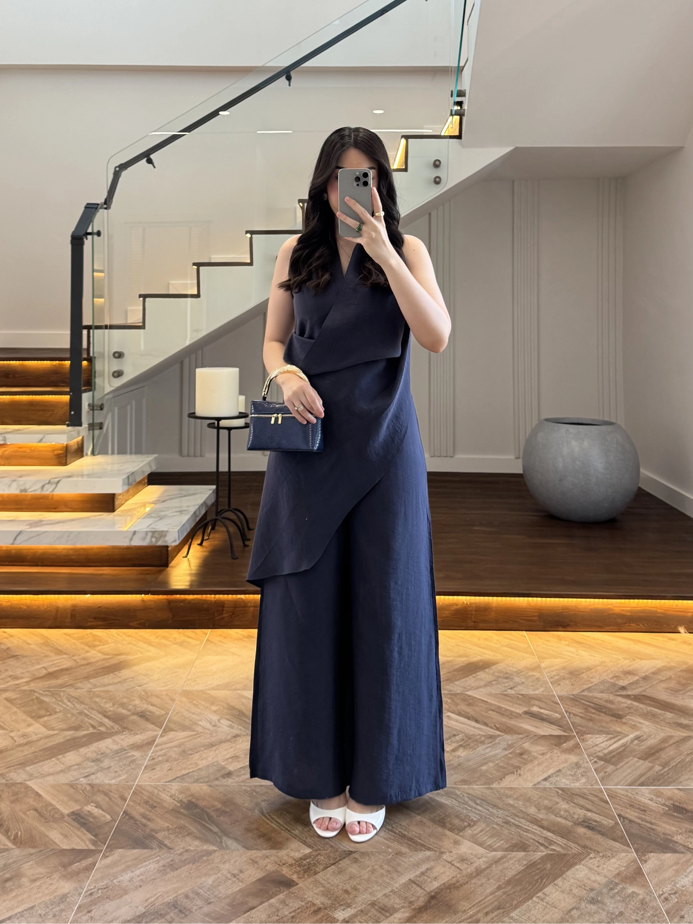LACİVERT TASARIM TENSEL TULUM-26Y5369