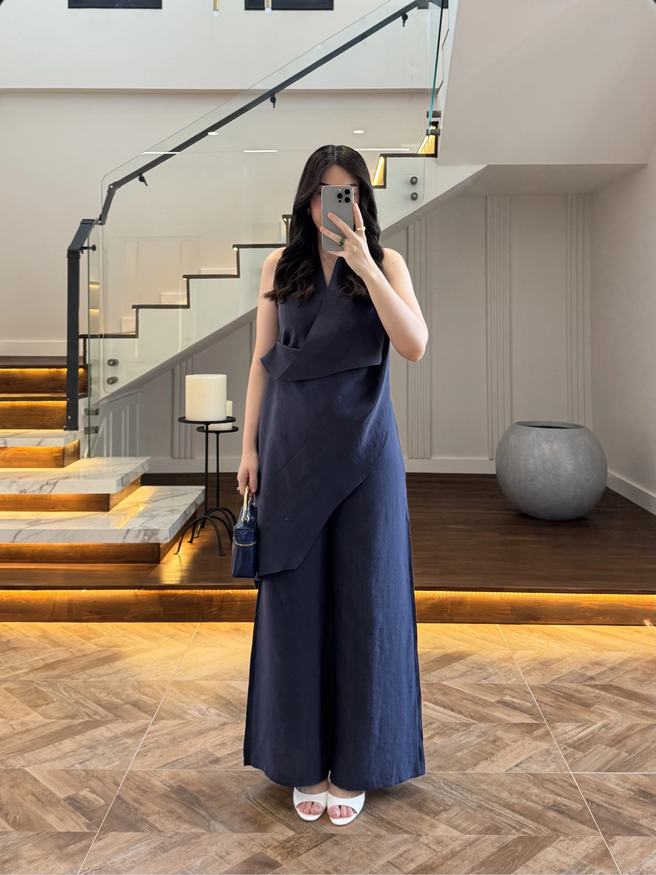 LACİVERT TASARIM TENSEL TULUM-26Y5369