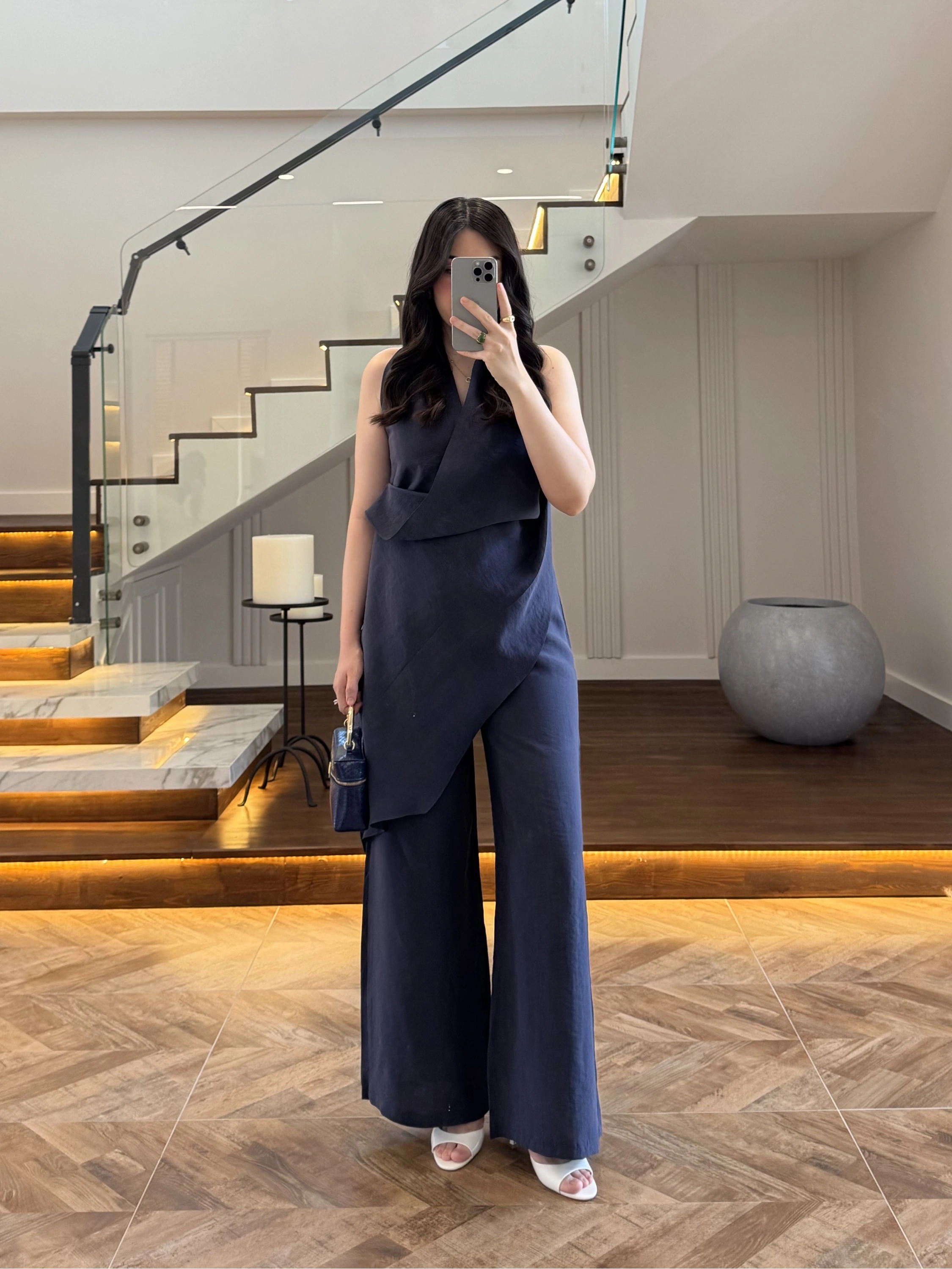 LACİVERT TASARIM TENSEL TULUM-26Y5369