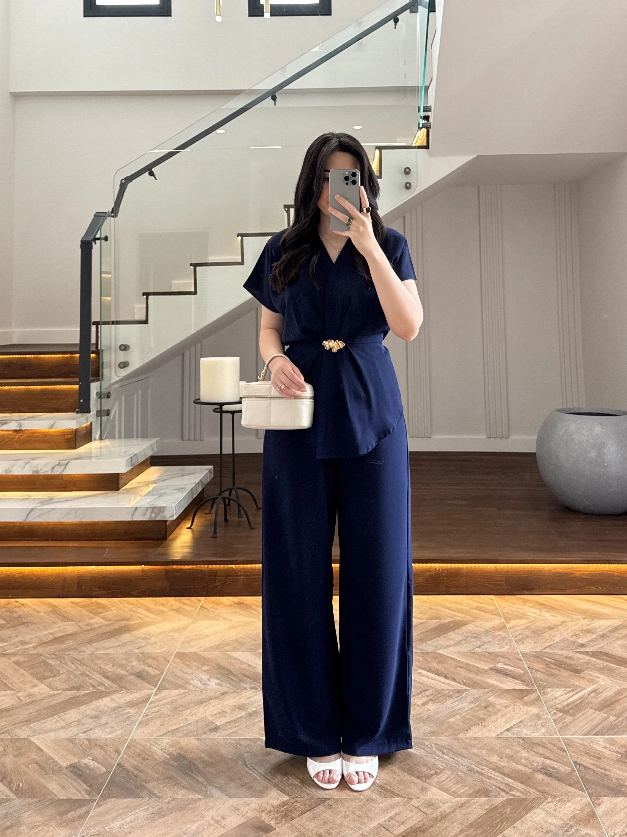 LACİVERT TOKALI BAĞCIKLI TAKIM -3983