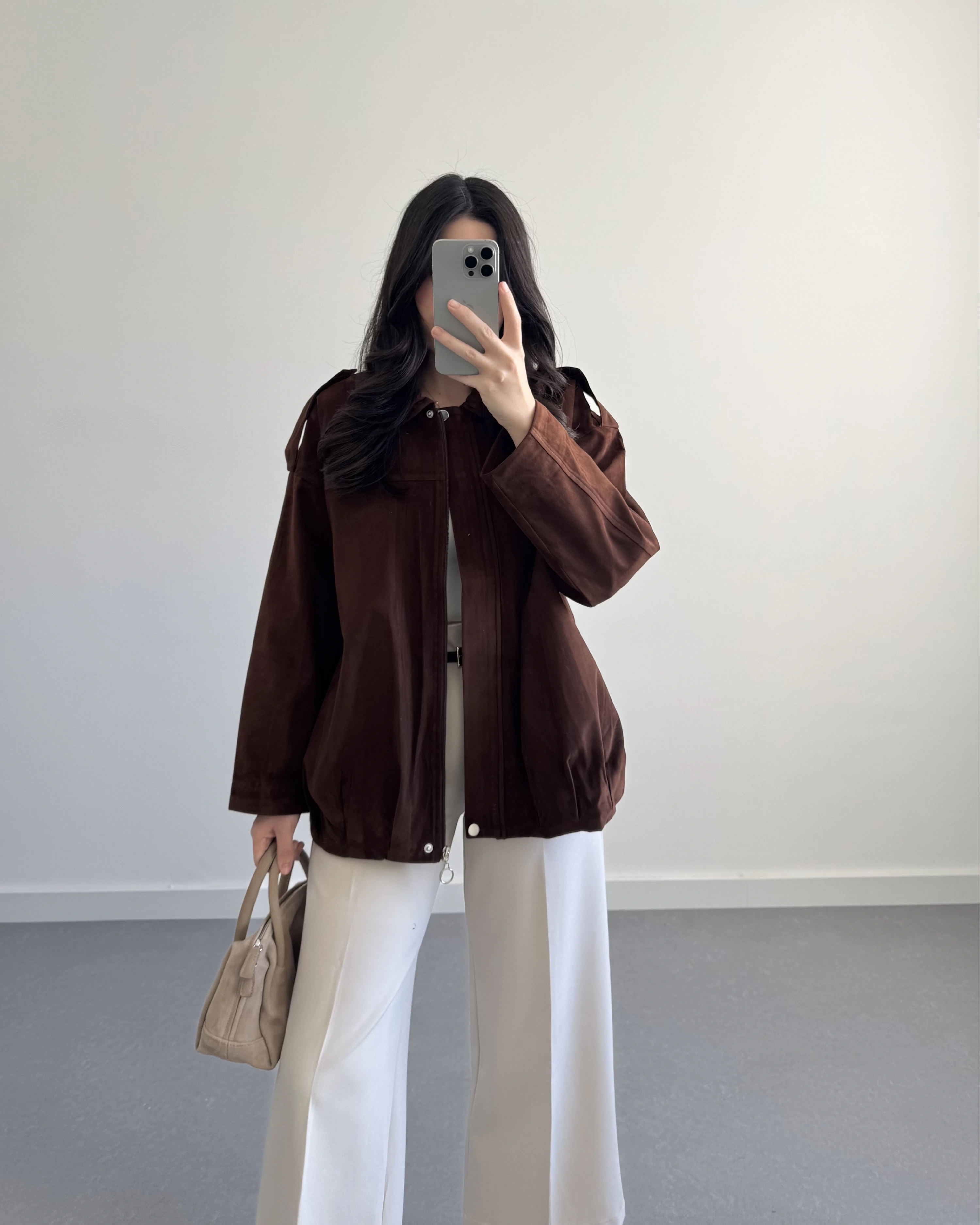 LUKE KAHVE SÜET CEKET