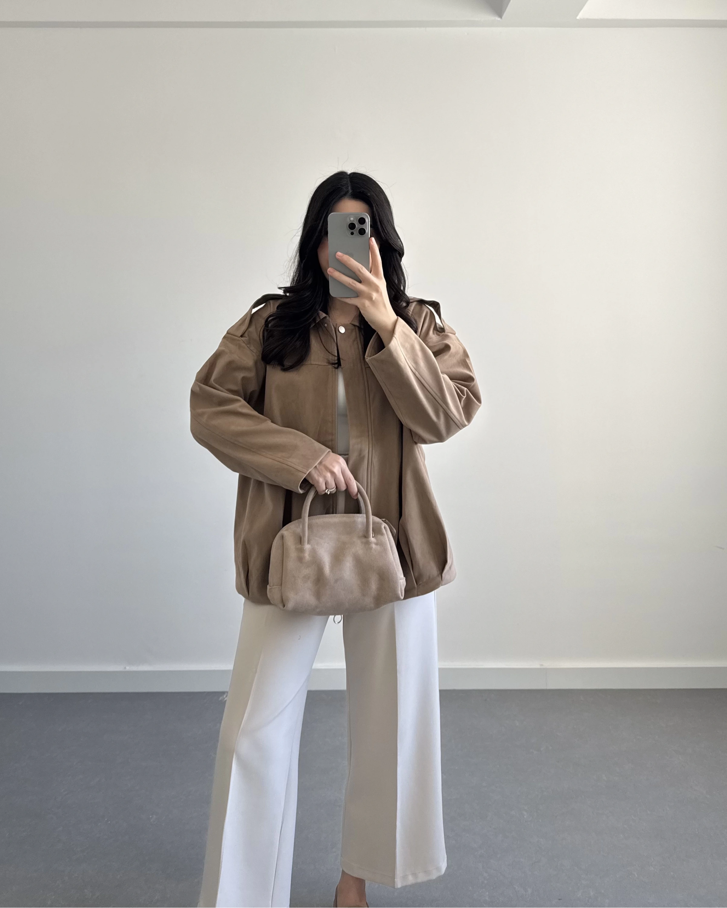 LUKE VİZON SÜET CEKET