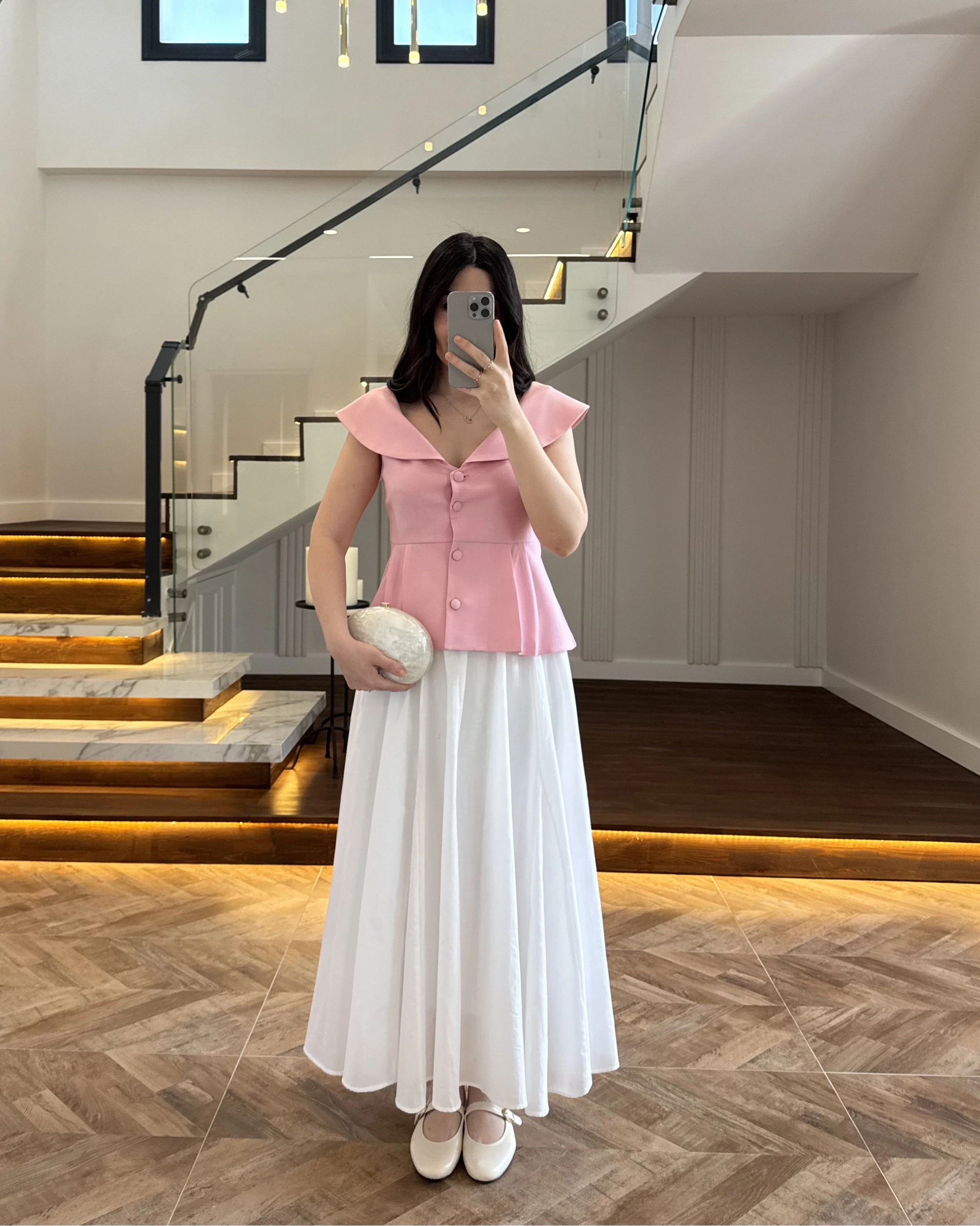 MADONNA YAKA YELEK PEMBE -8024