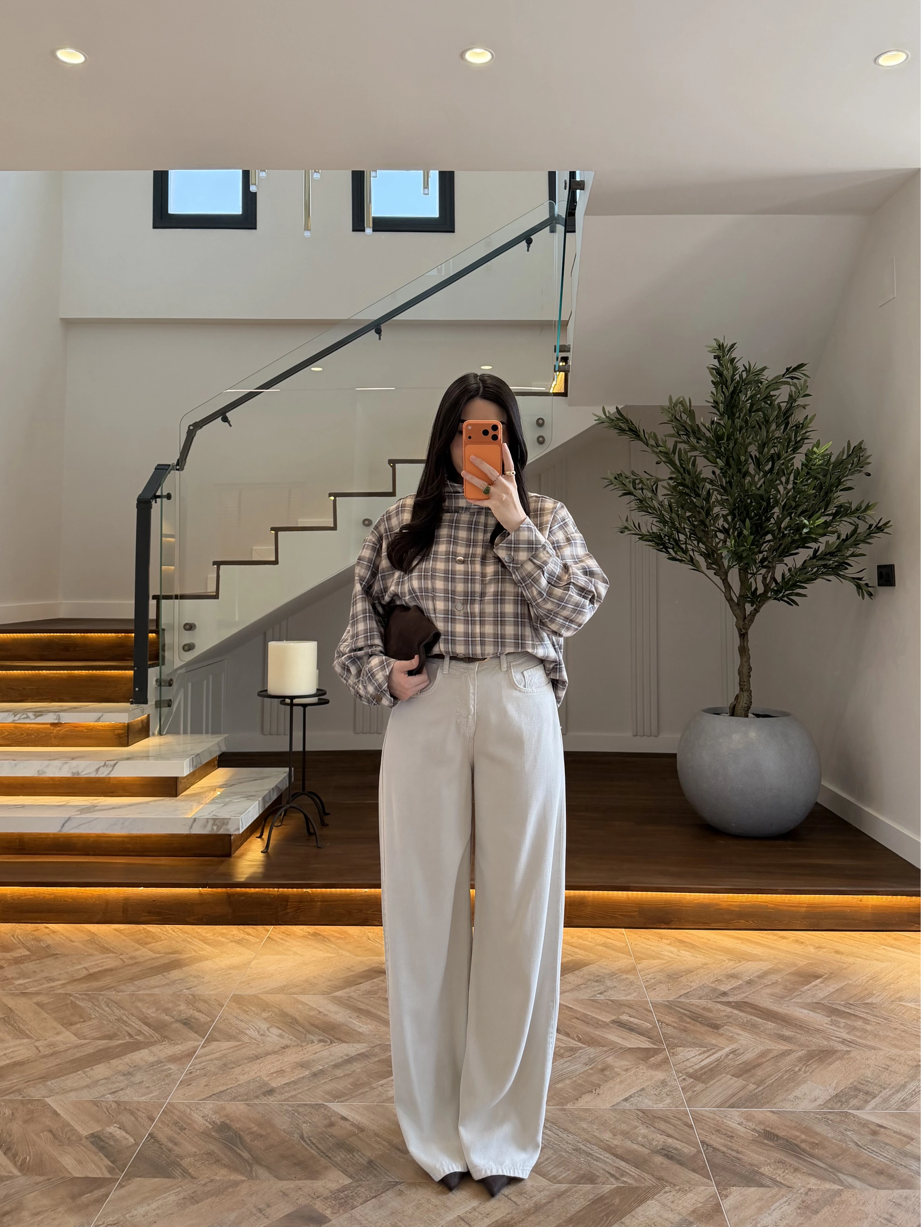 MAVİ DİK YAKA ÇİT ÇITLI EKOSE GÖMLEK-5130