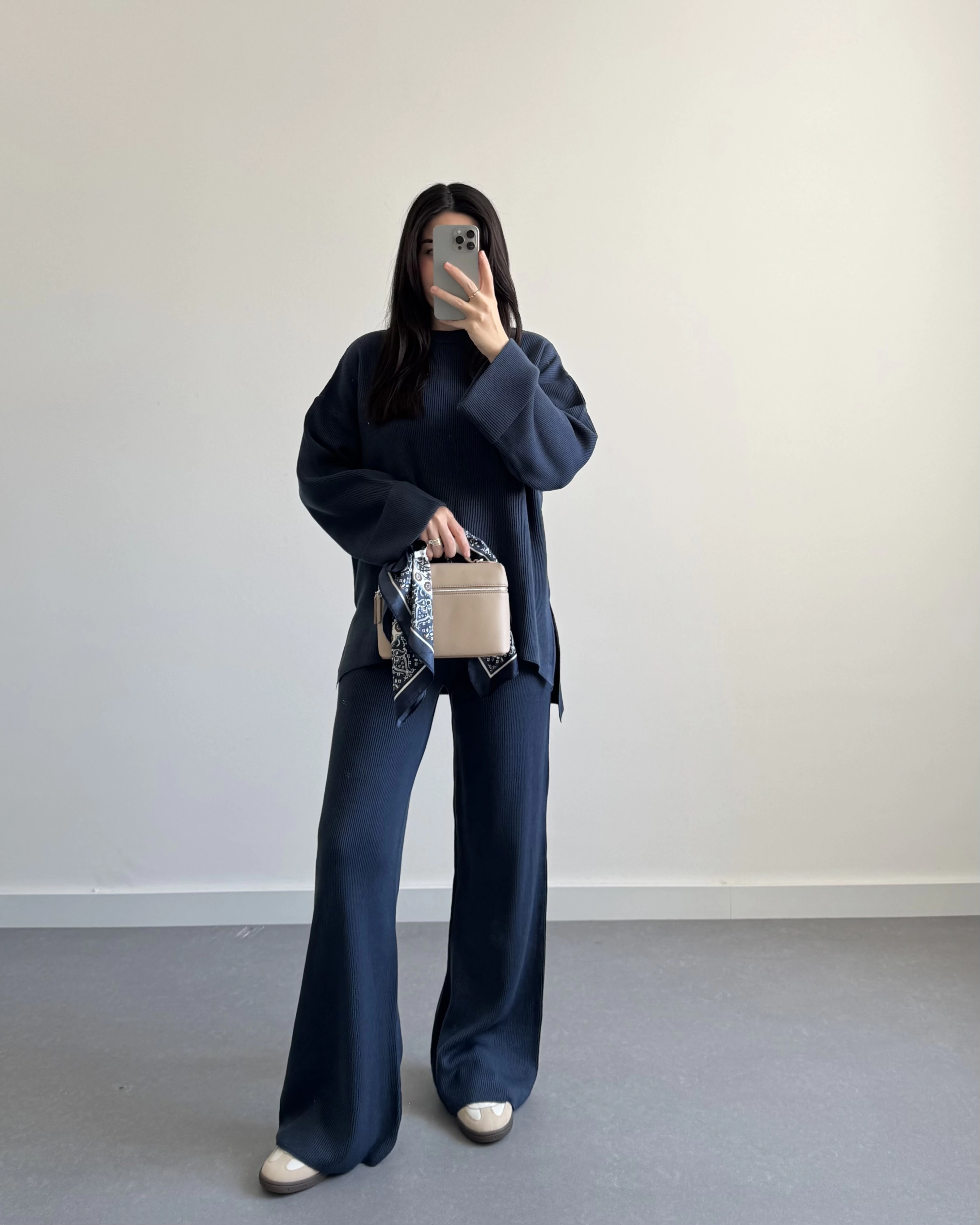 MAVİ SELANİK KUMAŞ TRİKO TAKIM