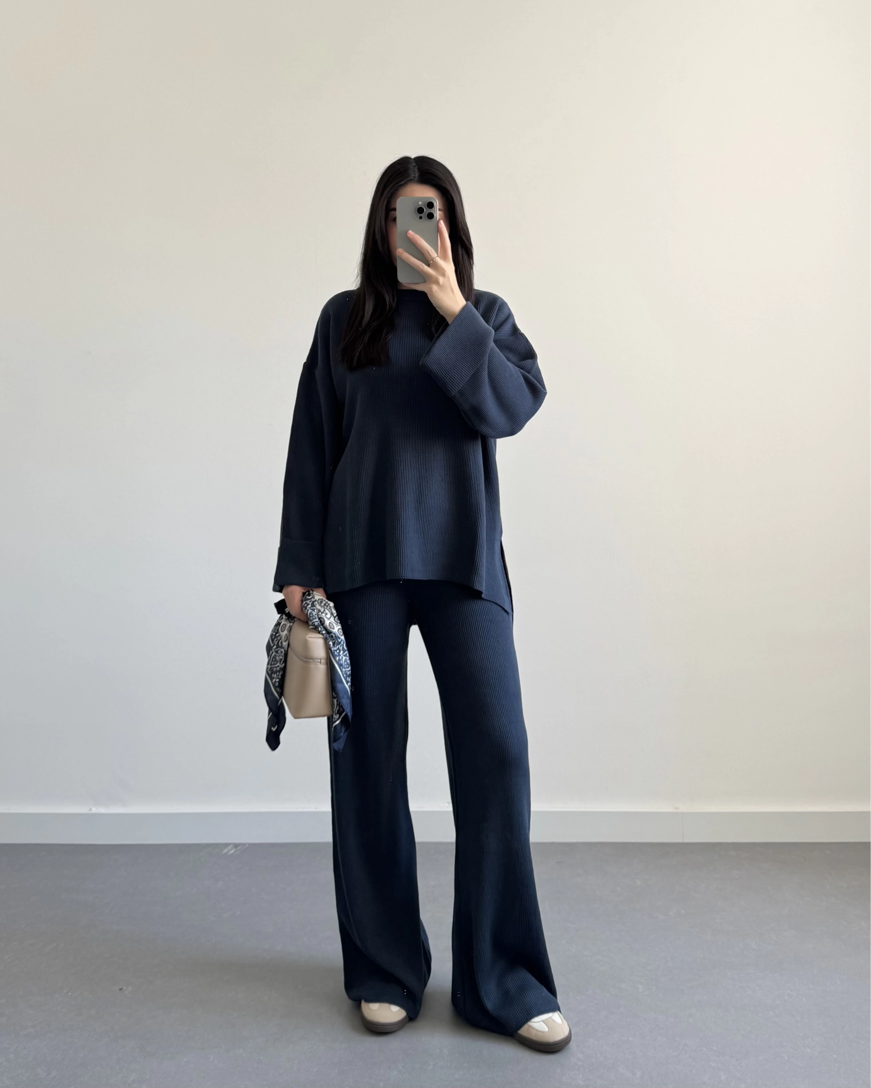 MAVİ SELANİK KUMAŞ TRİKO TAKIM