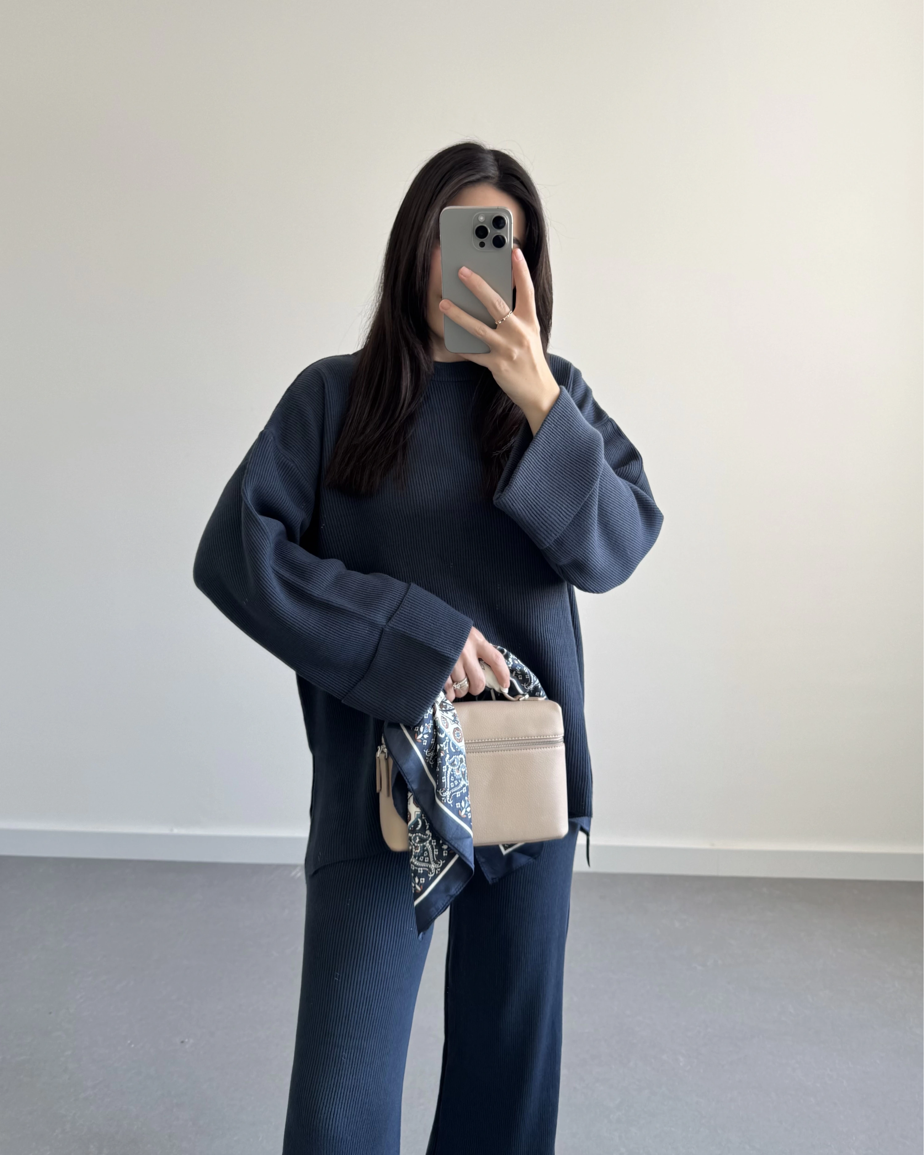 MAVİ SELANİK KUMAŞ TRİKO TAKIM