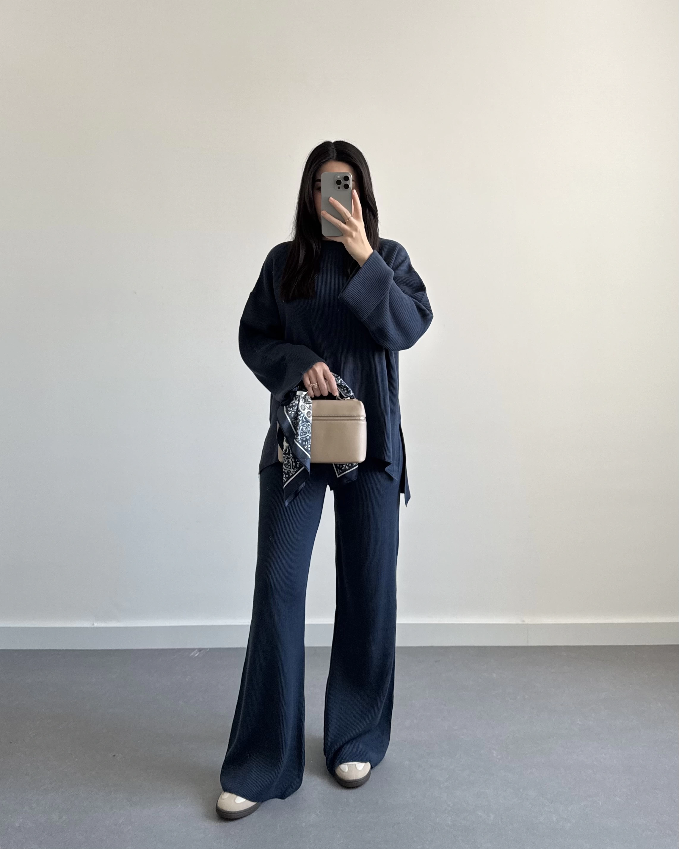 MAVİ SELANİK KUMAŞ TRİKO TAKIM