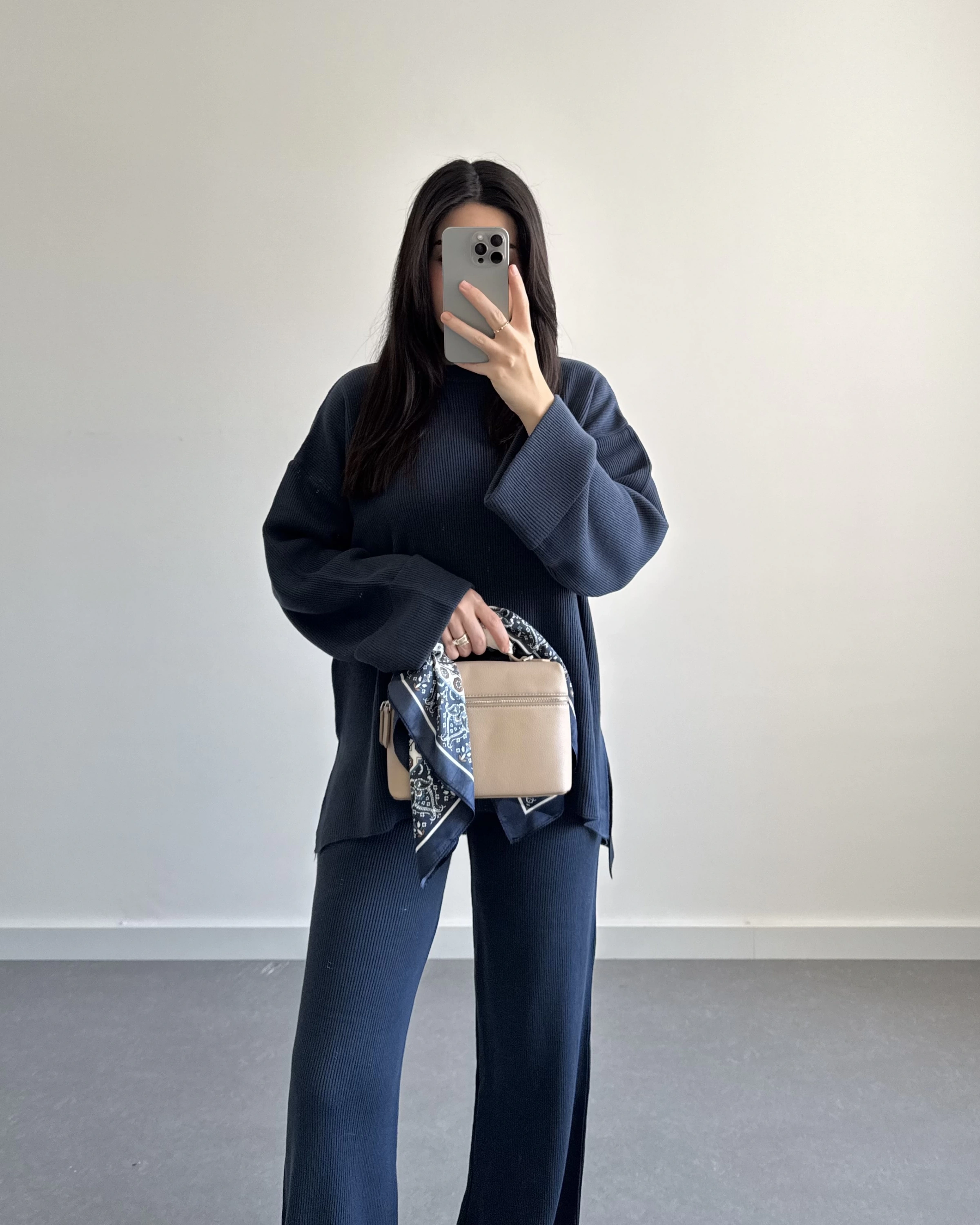 MAVİ SELANİK KUMAŞ TRİKO TAKIM